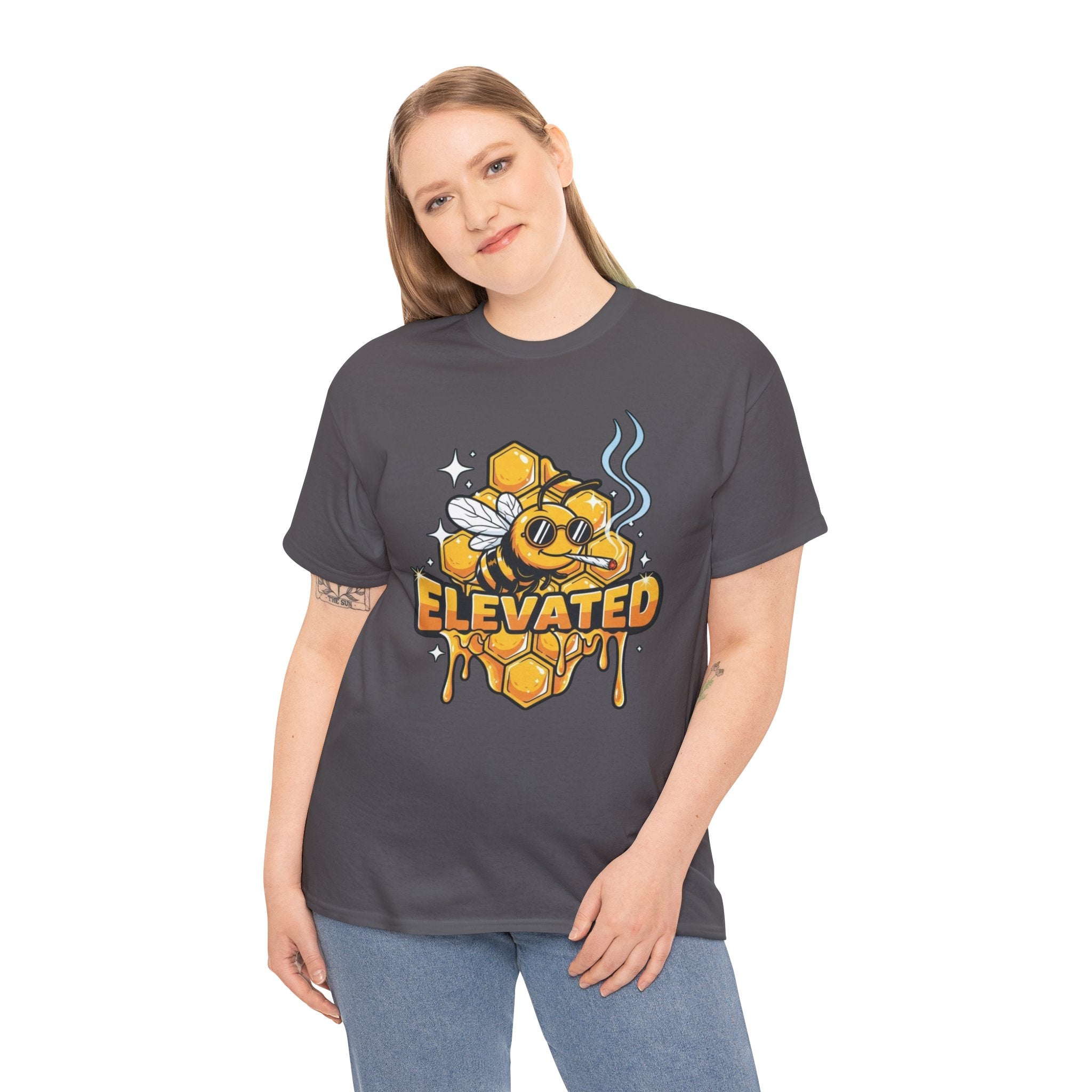Bee Elevated Graphic Tee | Honeycomb Drip Stoner Shirt