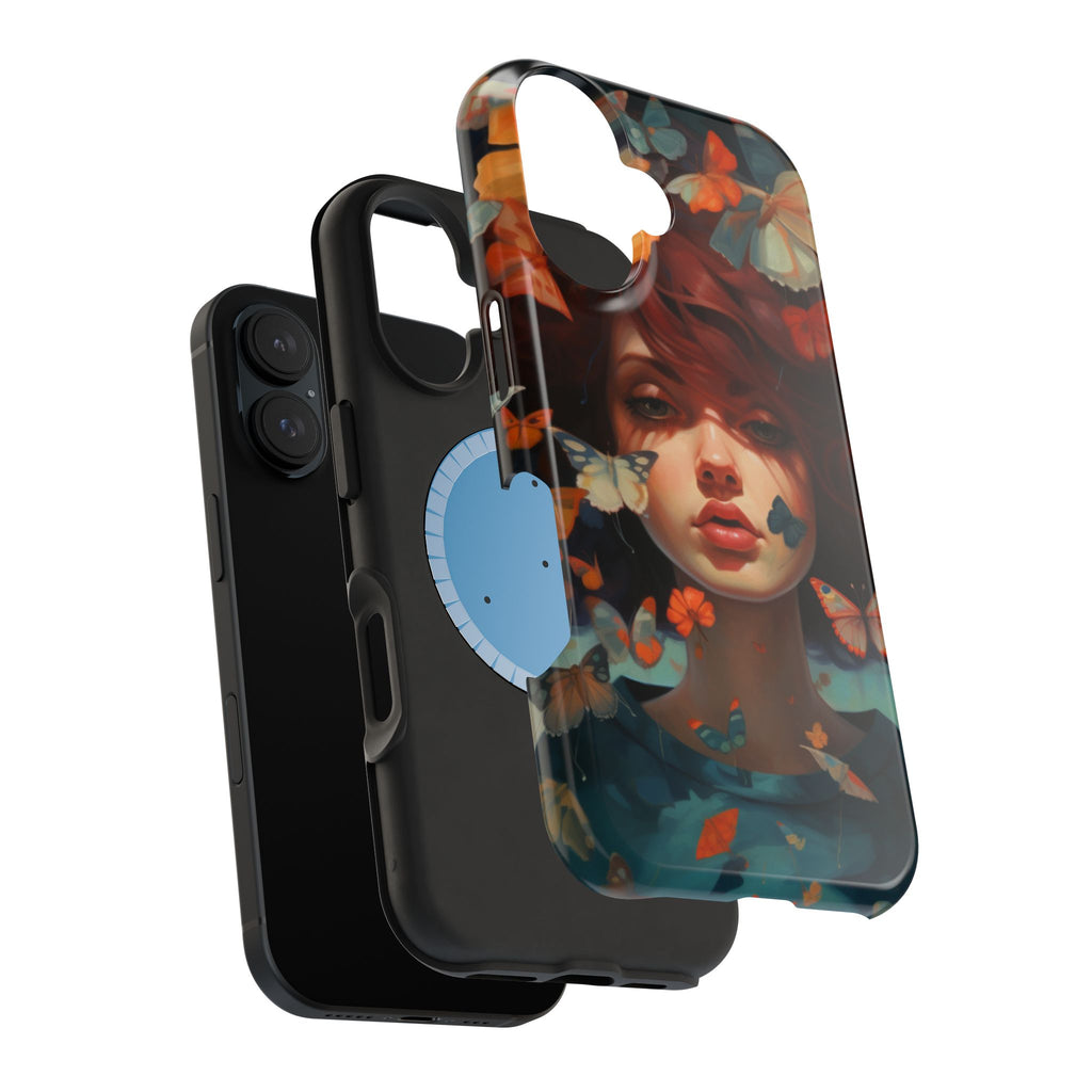 Artistic Butterfly Portrait Phone Case for iPhone & Android — Magnetic Impact-Resistant