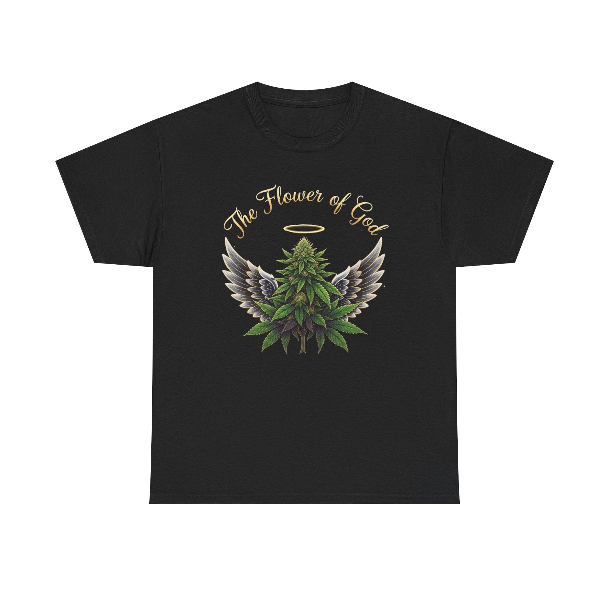 The Flower of God Angel Wings Cannabis Tee — 420 Stoner Graphic T-Shirt