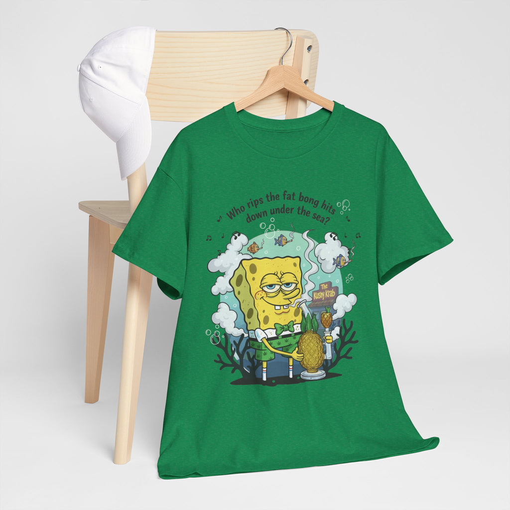 Nostalgic Cartoon Underwater Stoner Pineapple Tee, 420 Humor, Gift for Stoners