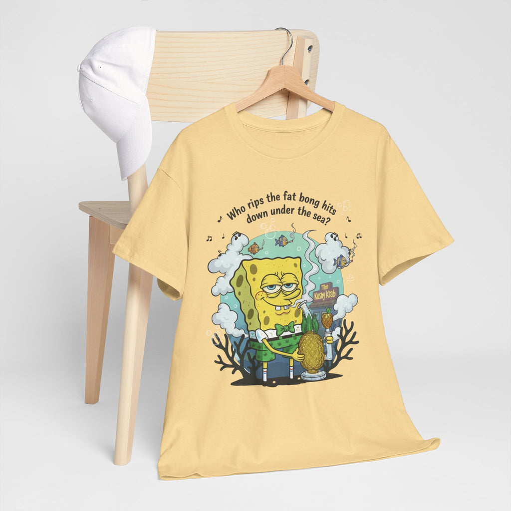 Nostalgic Cartoon Underwater Stoner Pineapple Tee, 420 Humor, Gift for Stoners