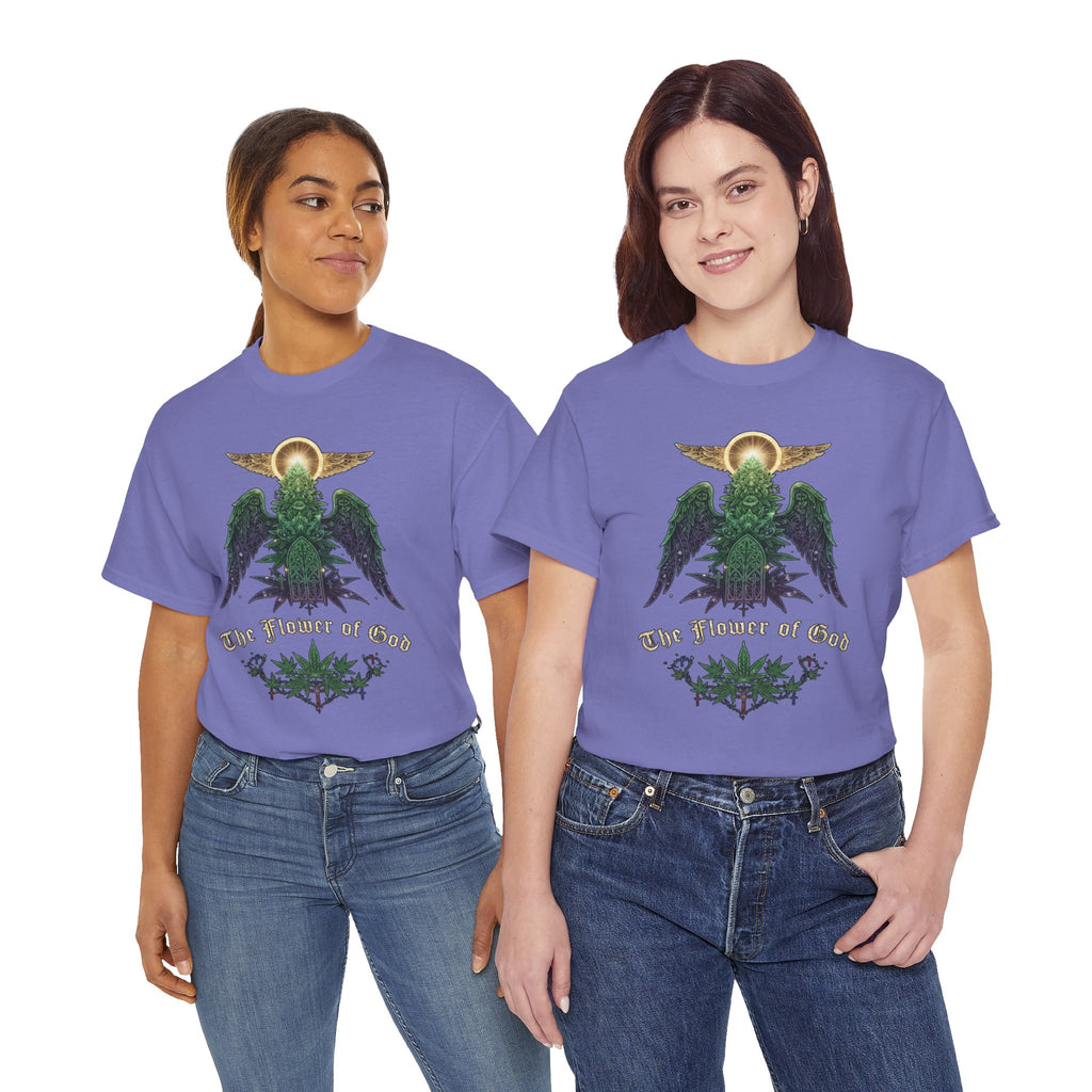 Flower of God- Angel T-Shirt | Retro Botanical Stoner Religious Tee