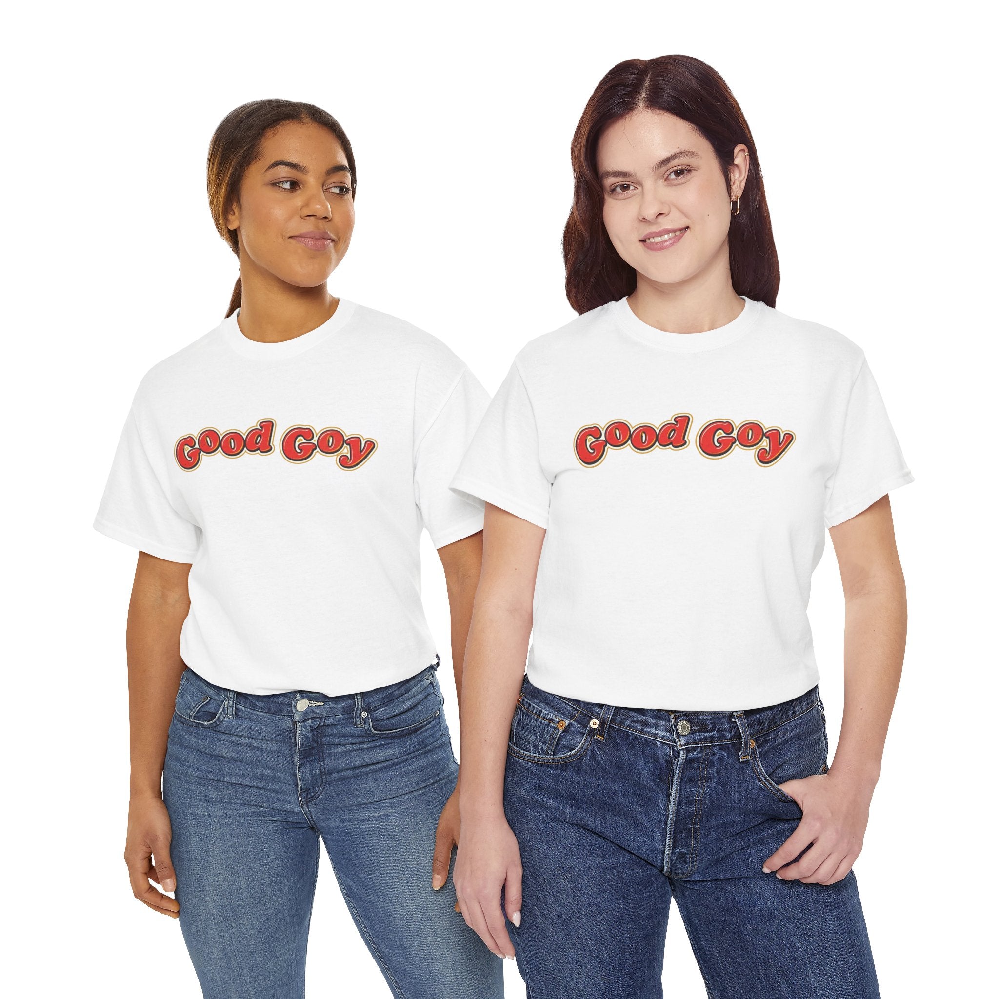 Good Goy Retro Bubble Letter T-Shirt | Nostalgic Parody Design