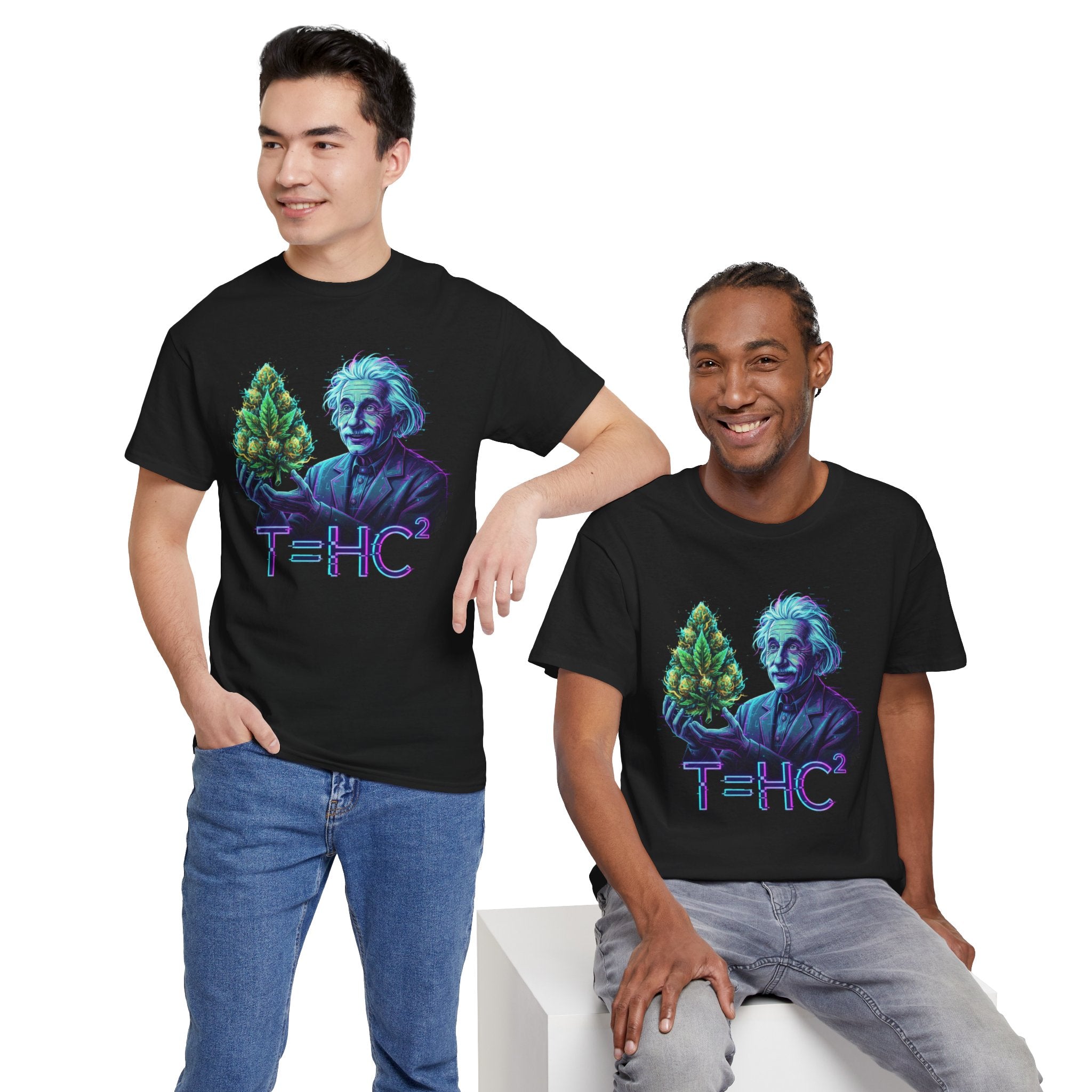 Einstein Holding Nugget T-Shirt | Funny Science Stoner Tee
