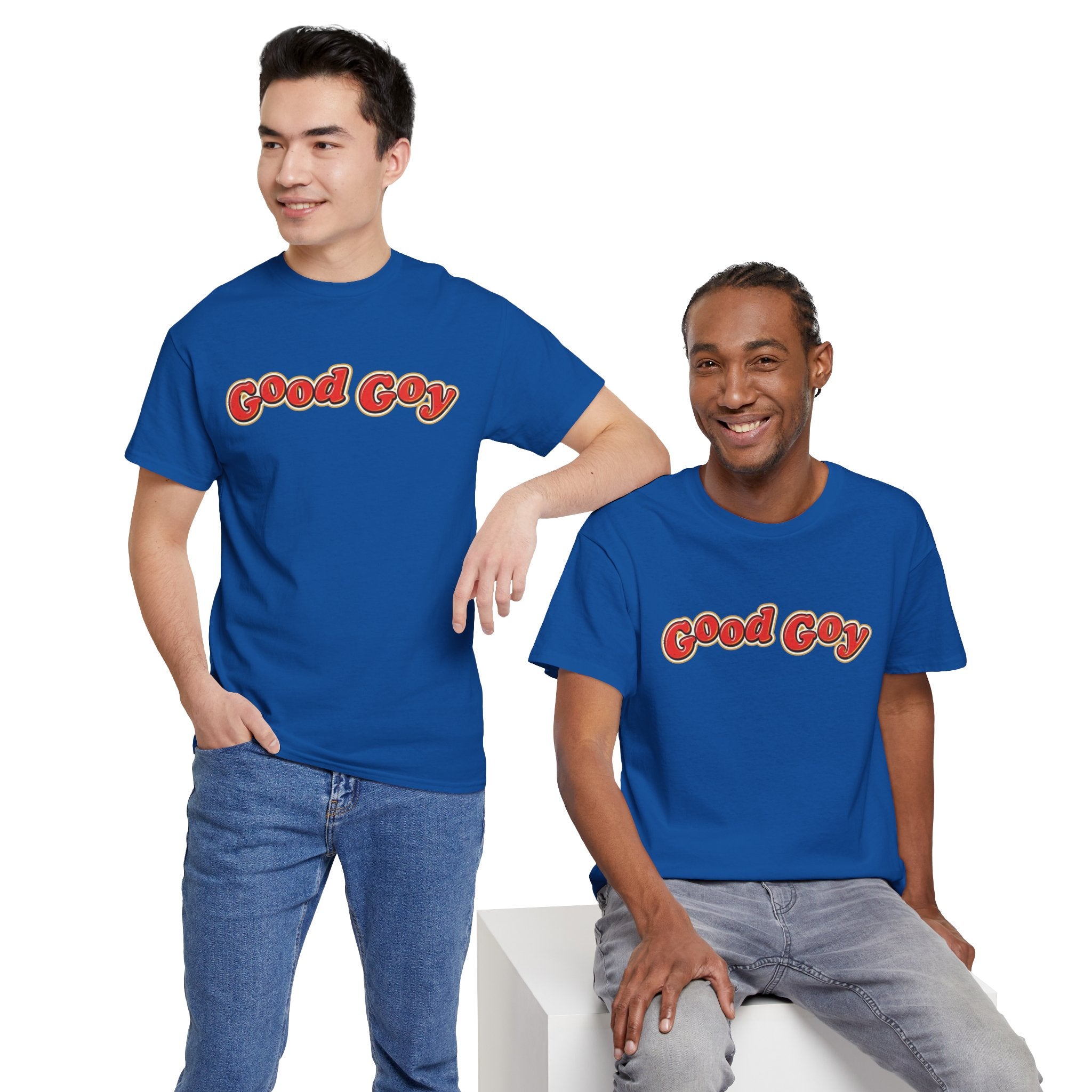 Good Goy Retro Bubble Letter T-Shirt | Nostalgic Parody Design