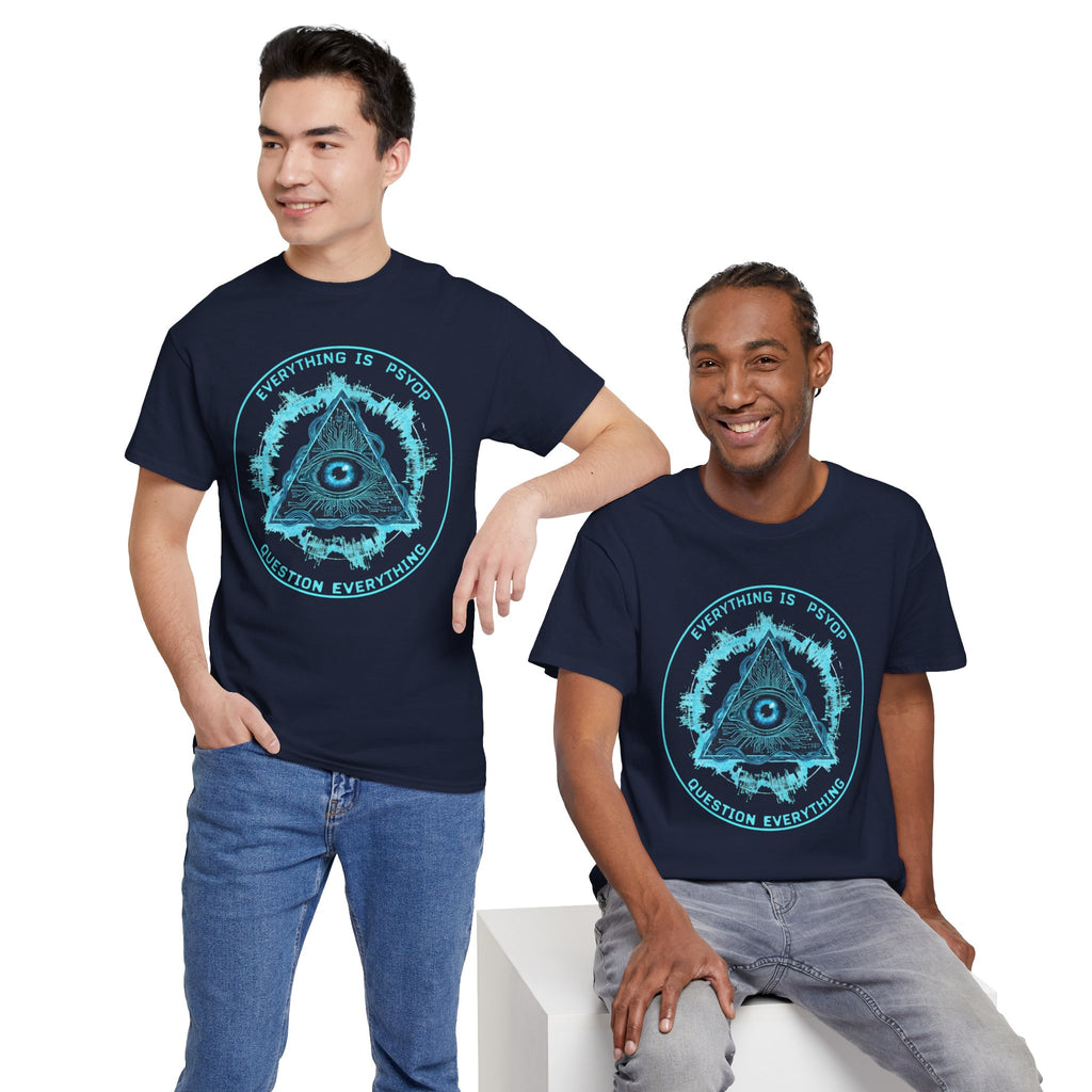 Everything Is A PsyOp T Shirt Conspiracy All Seeing Eye Pyramid Question Everything Tee