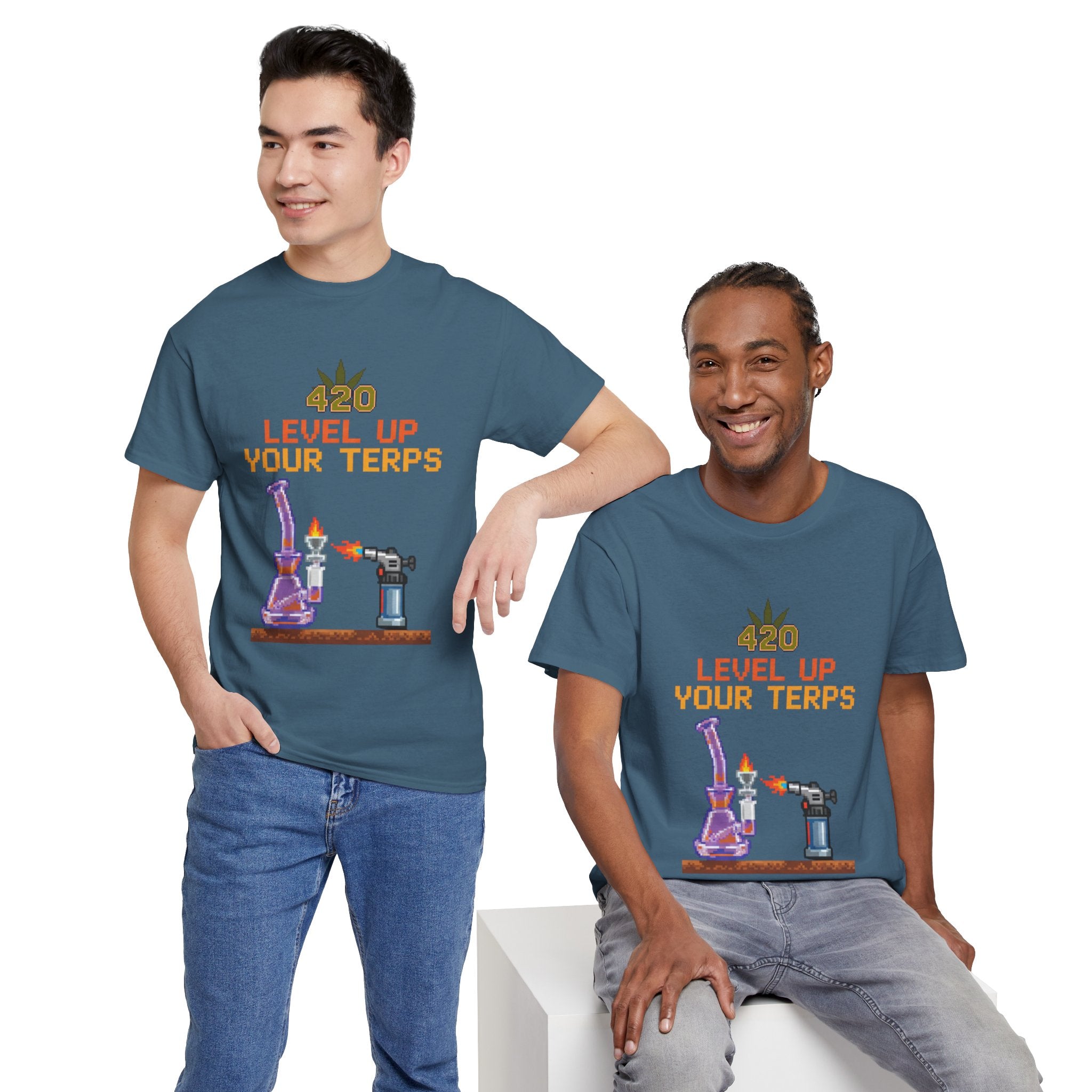 420 Level Up Your Terps Dab Rig Tee | 8-Bit Stoner Gamer Nostalgia