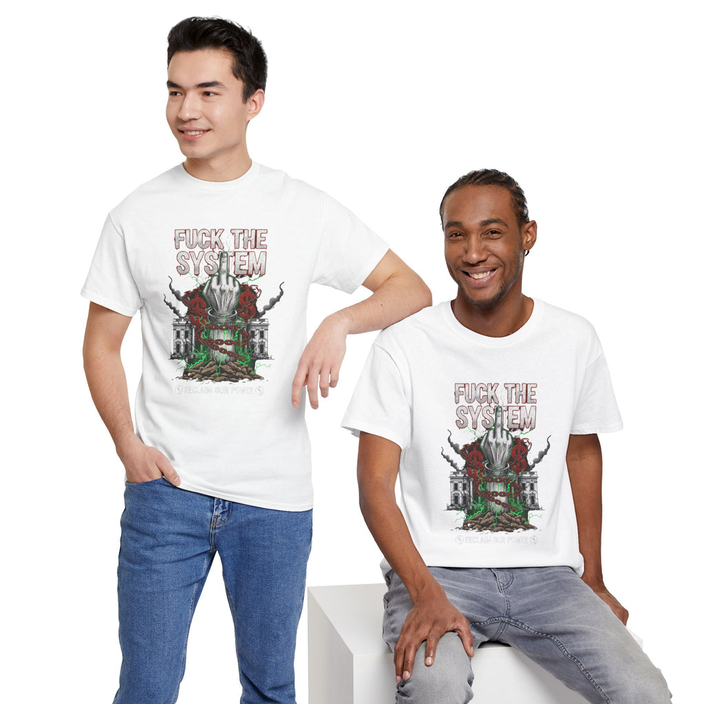 Fuck the System T-Shirt | Protest Graphic Tee, Graffiti Government Design