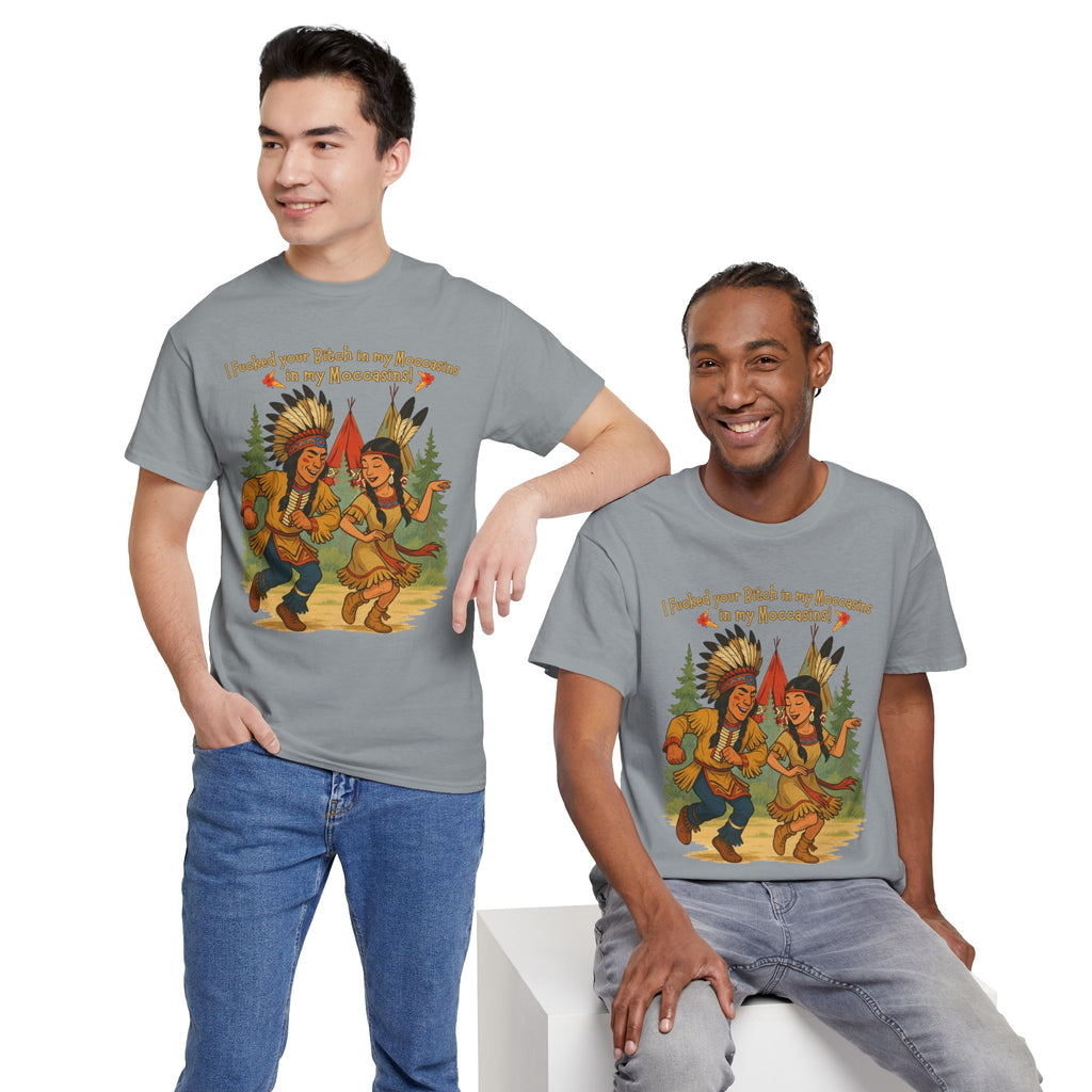 Vintage Native American Couple Dancing T-Shirt | Retro Campfire Illustration, Raunchy comedy IYKYK
