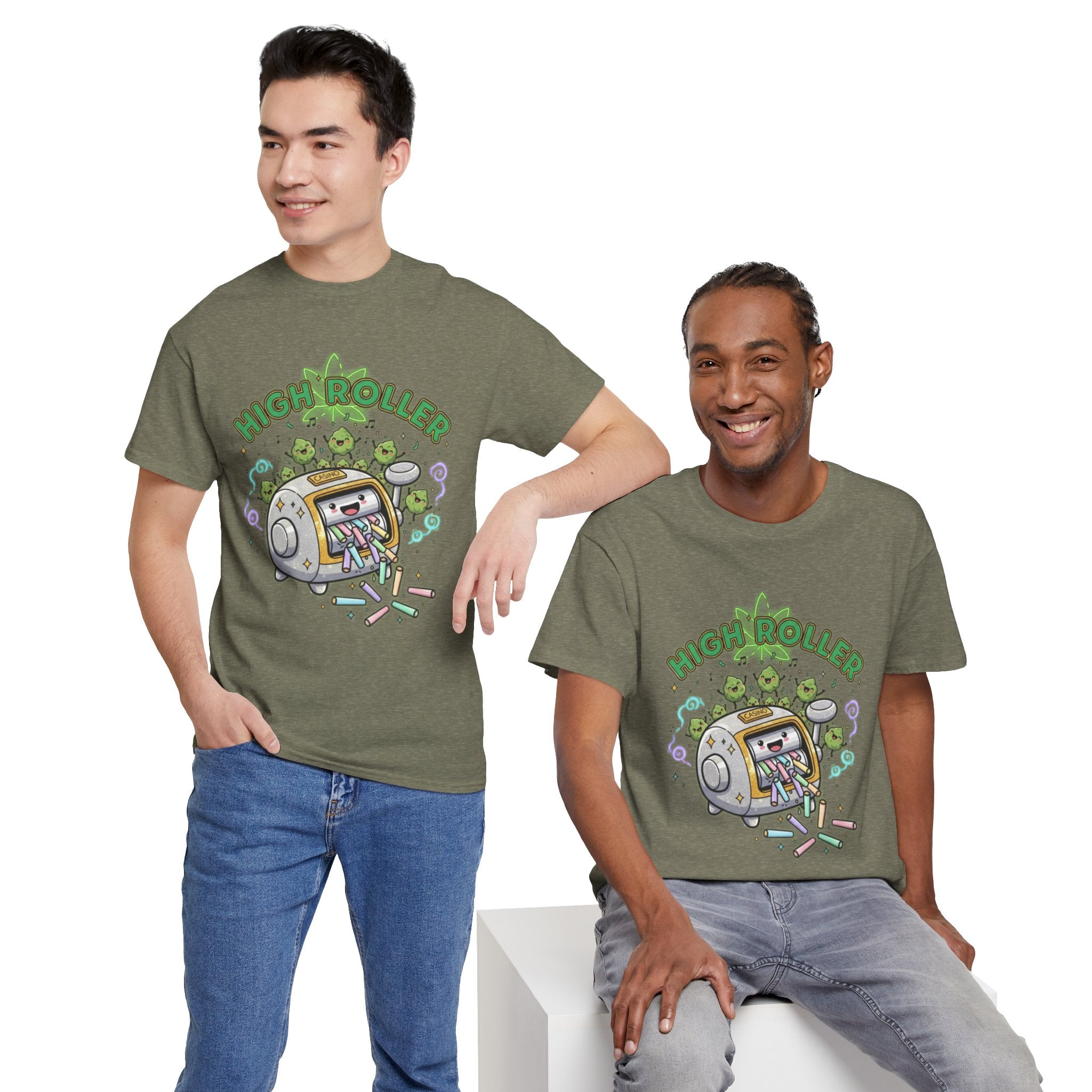 High Roller Stoner Casino Tee | Funny Gambling Humor Shirt