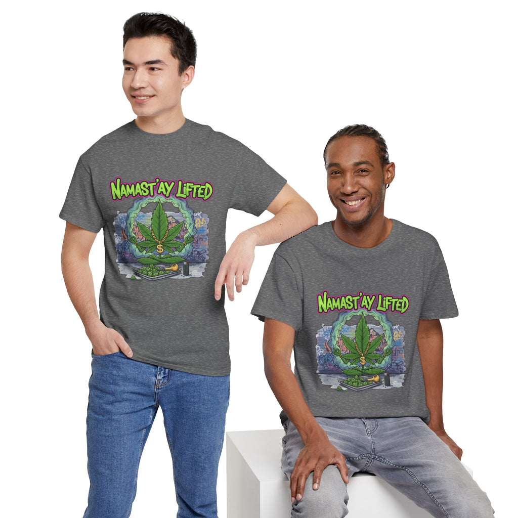 Namast'ay Lifted Stoner Meditation Unisex Tee, Chill Yoga T-Shirt, Relaxation Meditation Top, Men Women Gift Clothing, Spiritual Zen