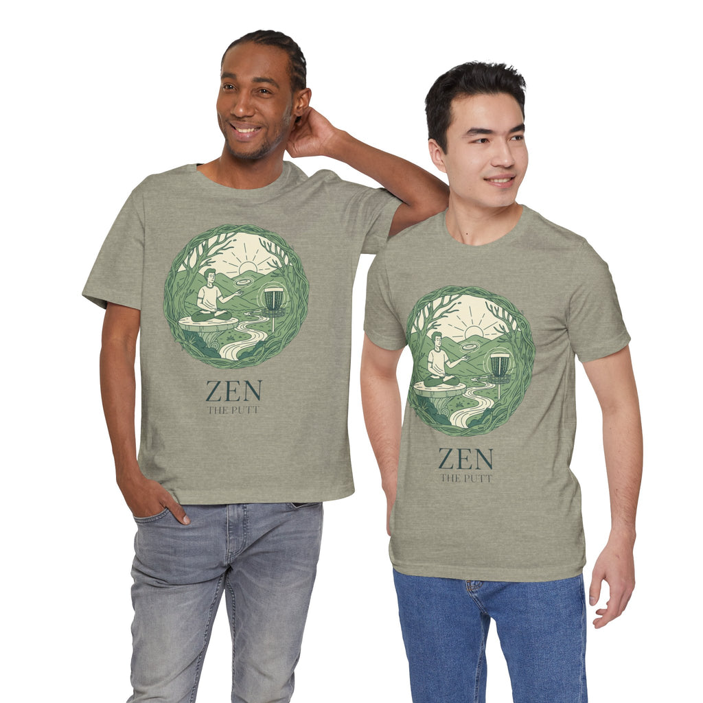 Zen Disc Golf Unisex Tee, Relaxed Fit T-Shirt for Nature Lovers, Gift for Mindfulness Practitioners, Bohemian Vibes, Stoner vibes