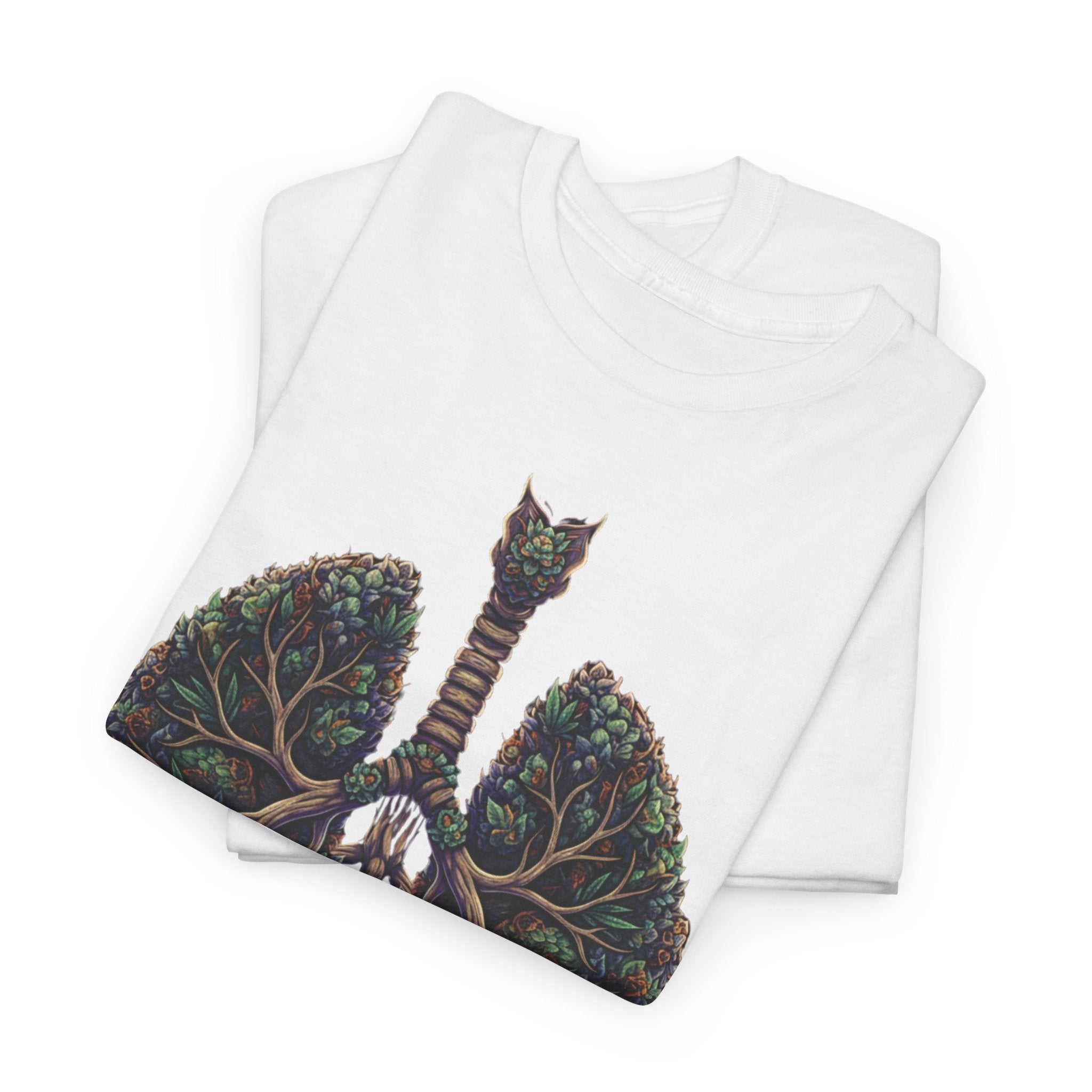 420 Lungs Illustration Tee | Botanical Respiratory Anatomy Shirt