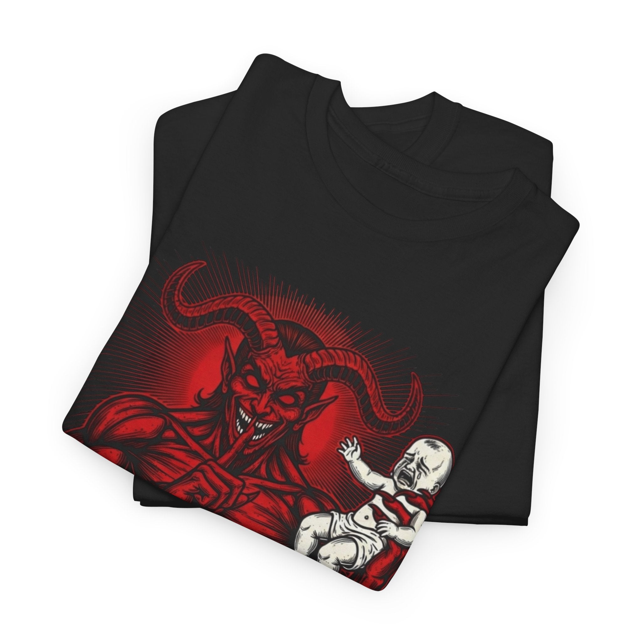 We Aren't Angry Enough Demon Illustration T-Shirt | Horror Graphic Tee, Epstein Files