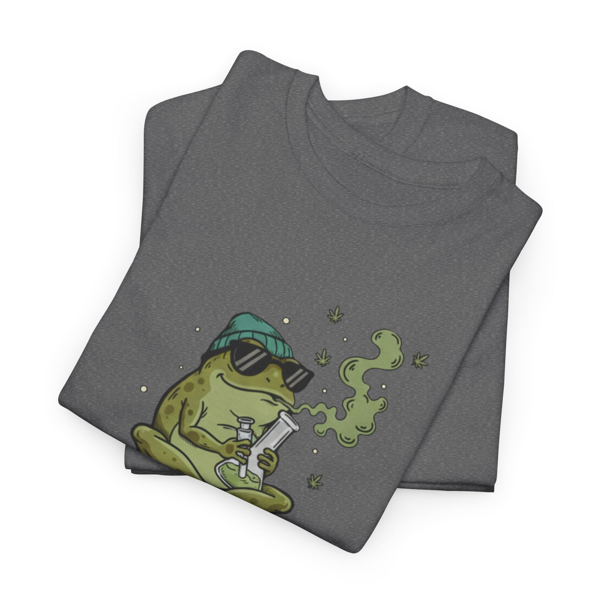 RIP-PIT Frog Smoking Pipe Tee | Chill Cartoon Graphic T-Shirt