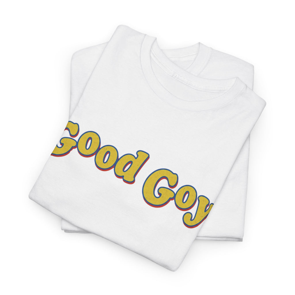 Good Goy retro yellow bubble text Tee | Nostalgic vintage graphic