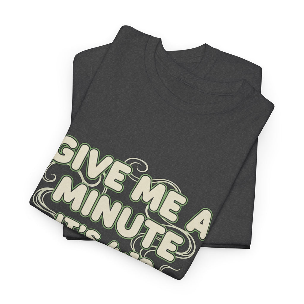 Give Me A Minute Its 419 Funny Stoner T Shirt Retro Neon Smoking Graphic Tee