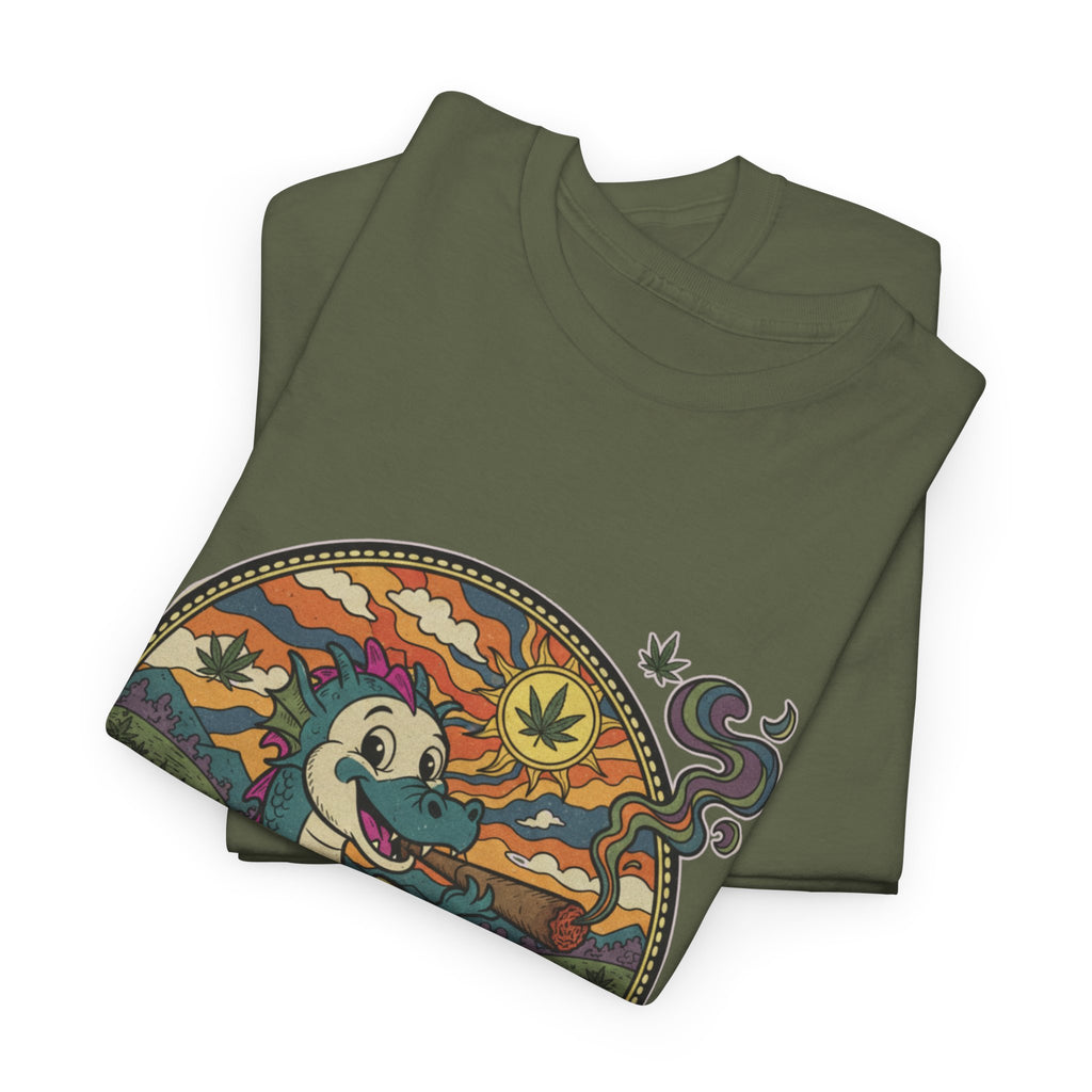 Puff the Chronic Dragon Tee | Retro Dragon Smoking 420 Design