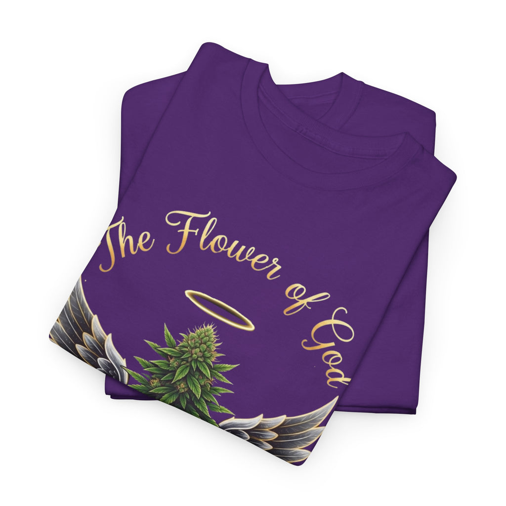 The Flower of God Angel Wings Cannabis Tee — 420 Stoner Graphic T-Shirt
