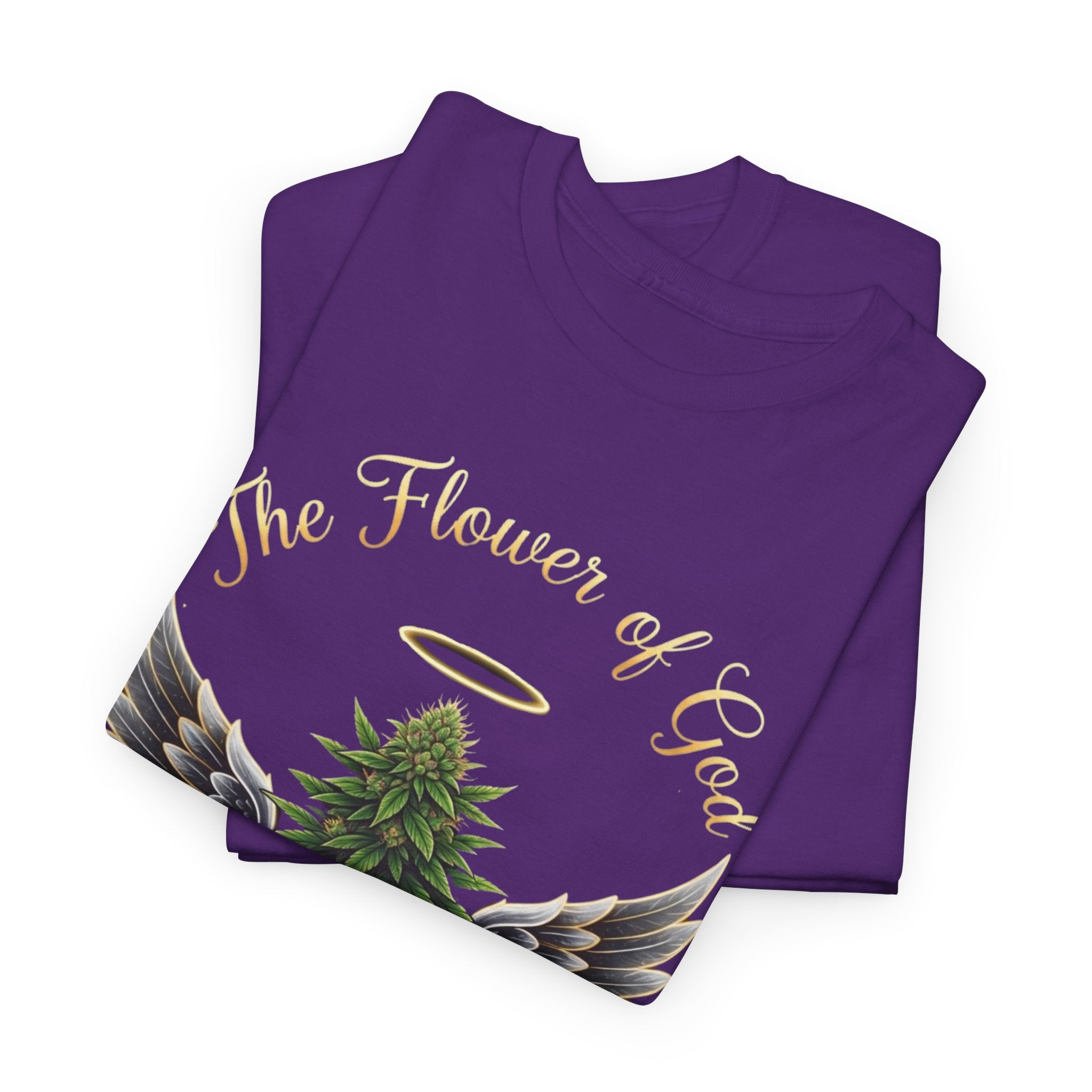 The Flower of God Angel Wings Cannabis Tee — 420 Stoner Graphic T-Shirt