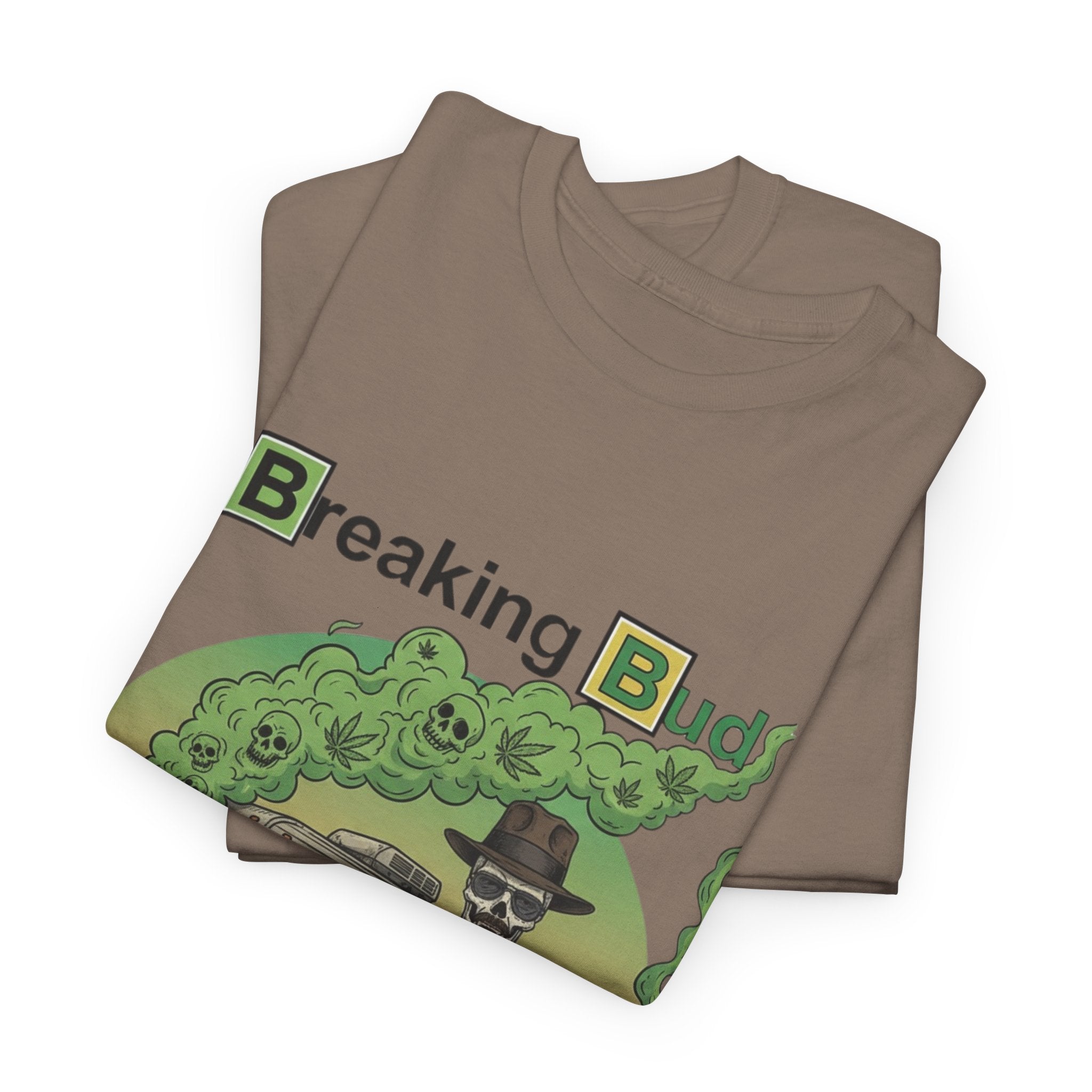 Breaking Buds Stoner Unisex Heavy Cotton Tee, Unique Casual Shirt, Perfect Gift for Fans, Festival Wear, Halloween Theme, 420