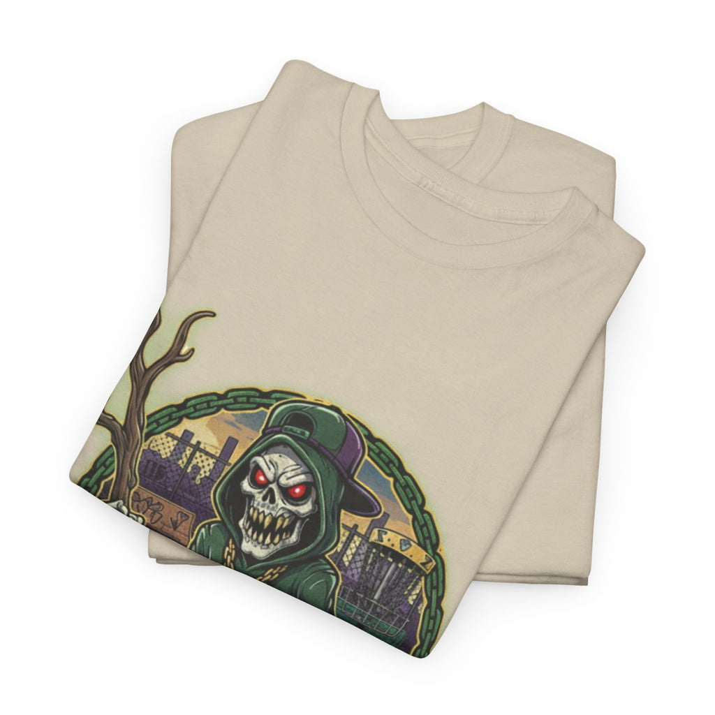 Bogeyman Disc Golf Tee. Unisex Heavy Cotton Tee, Horror T-Shirt, Halloween Costume, Spooky Gift, Graphic Tee for Ghost Lovers, Frolph