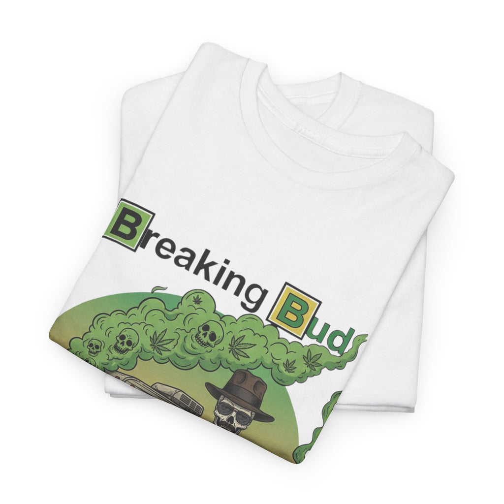Breaking Buds Stoner Unisex Heavy Cotton Tee, Unique Casual Shirt, Perfect Gift for Fans, Festival Wear, Halloween Theme, 420