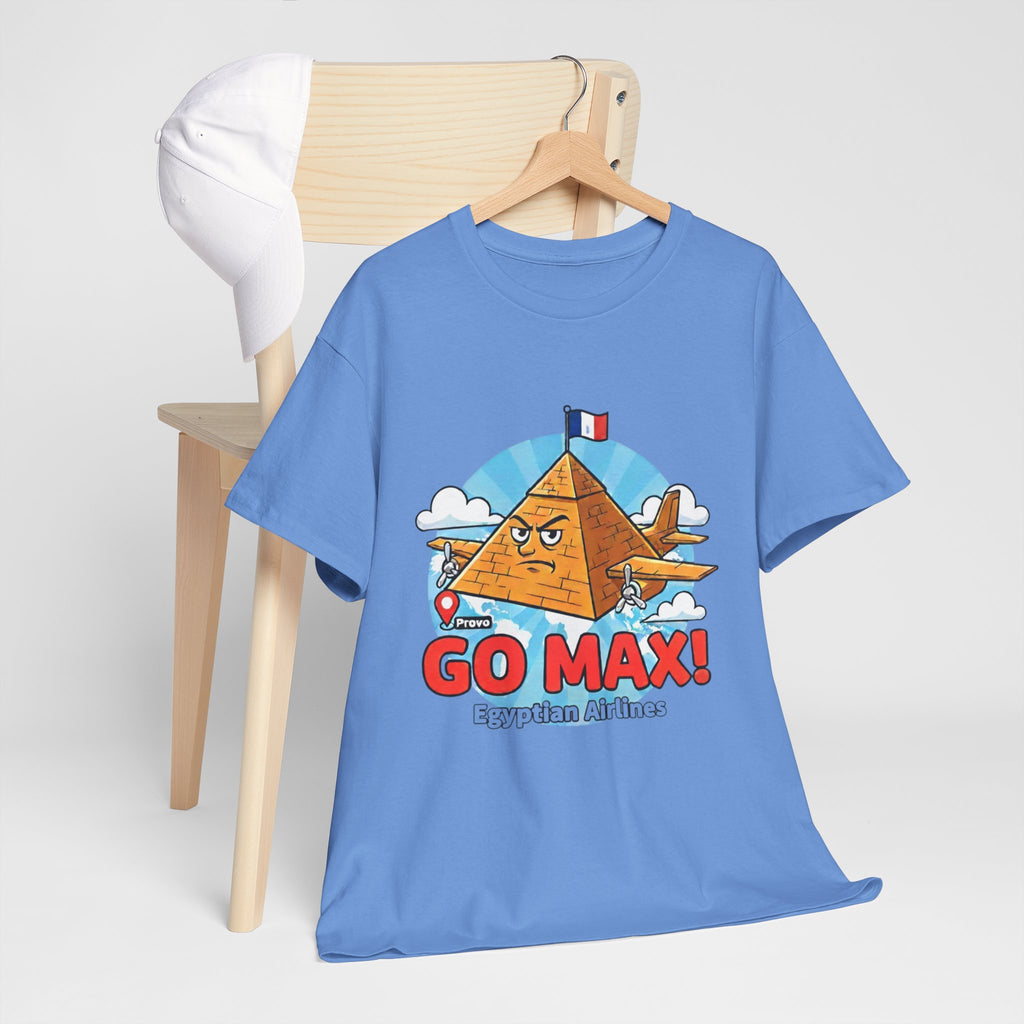 Go Max Pyramid Plane T-Shirt | Egyptian Airlines Retro Cartoon Tee, Candace Owens conspiracy
