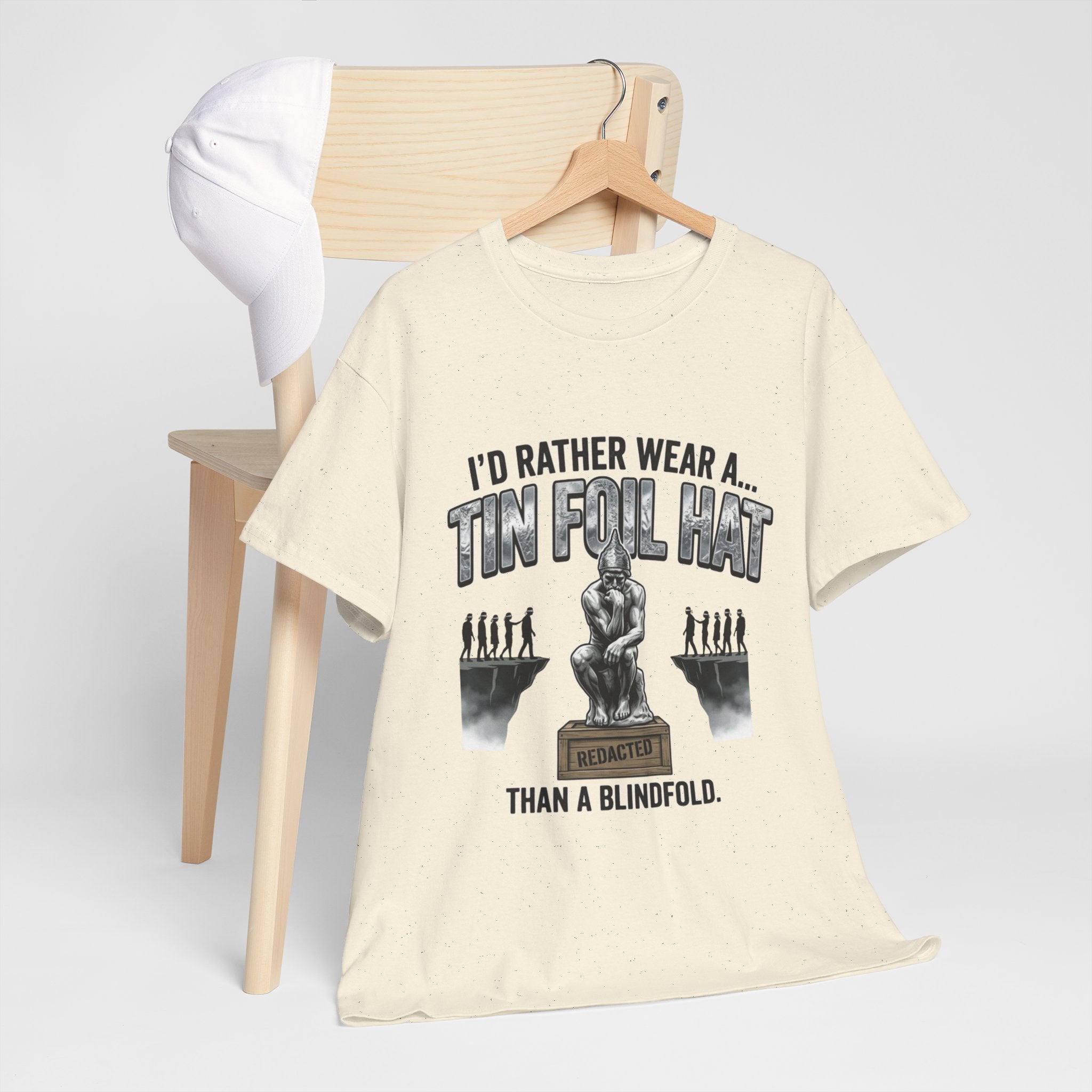 I'd Rather Wear a Tin Foil Hat T-Shirt — Conspiracy Humor Graphic Tee