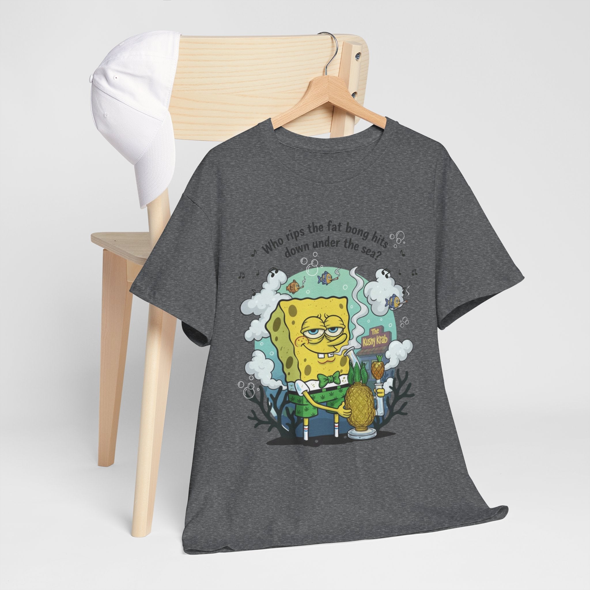 Nostalgic Cartoon Underwater Stoner Pineapple Tee, 420 Humor, Gift for Stoners