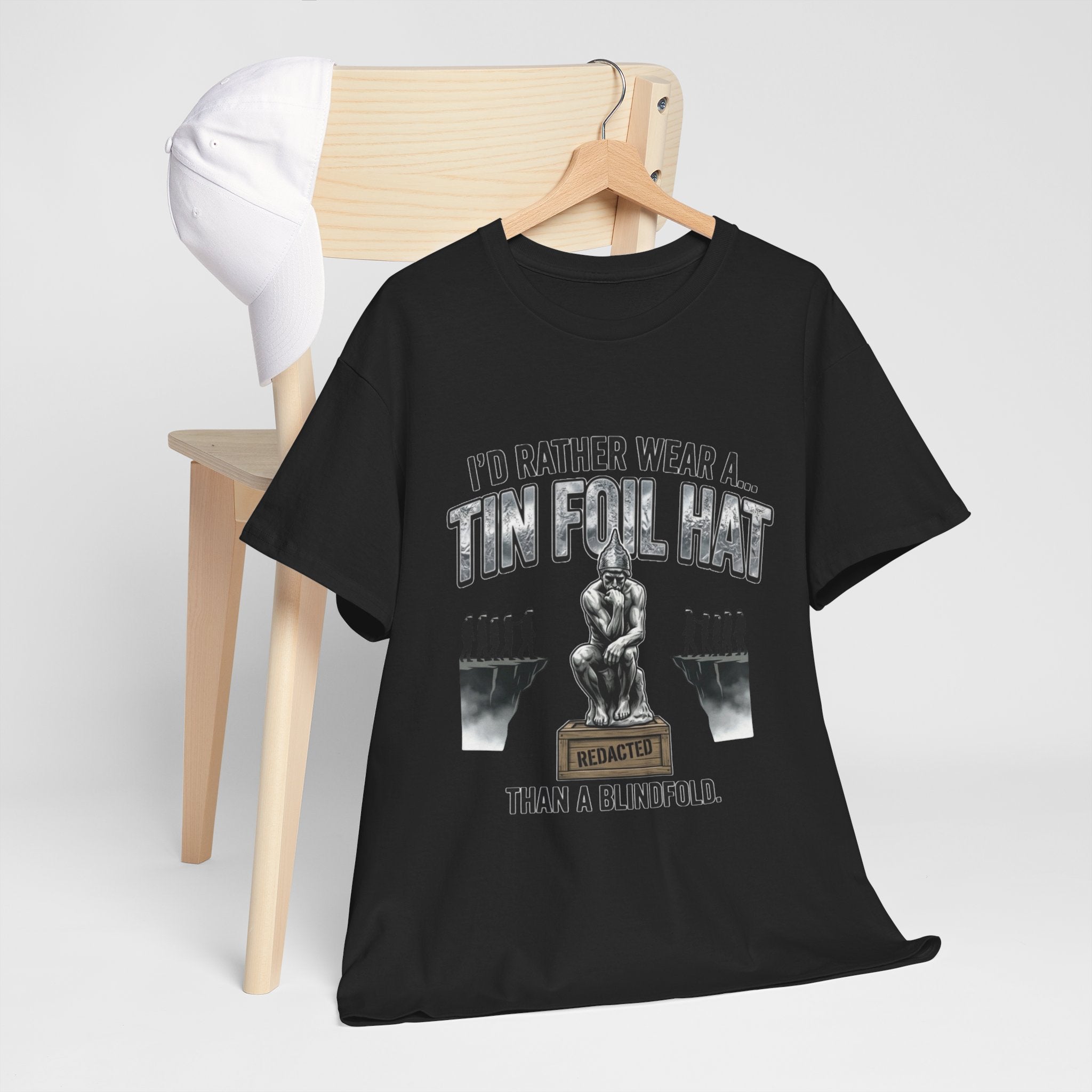 I'd Rather Wear a Tin Foil Hat T-Shirt — Conspiracy Humor Graphic Tee