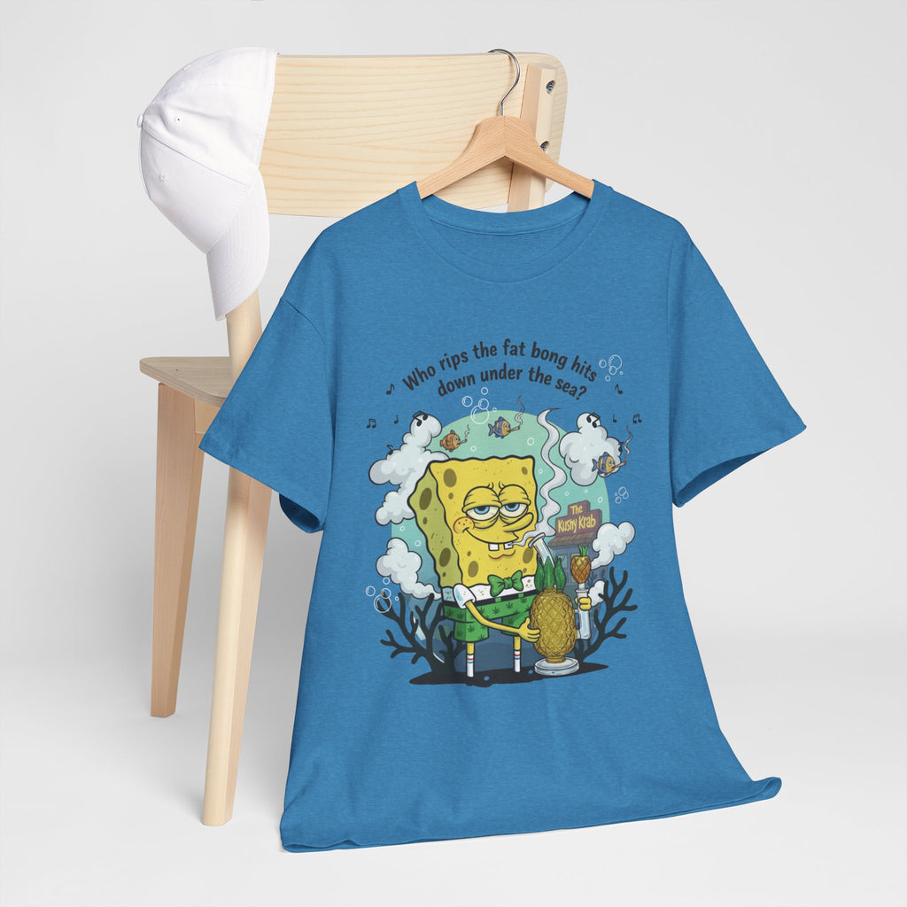 Nostalgic Cartoon Underwater Stoner Pineapple Tee, 420 Humor, Gift for Stoners