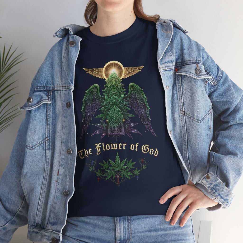 Flower of God- Angel T-Shirt | Retro Botanical Stoner Religious Tee