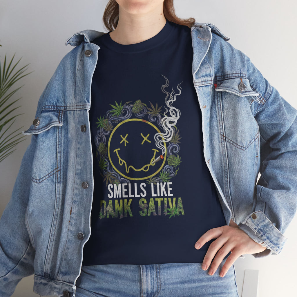 Retro Grunge Smiley 420 Tee | Stoner Humor T-Shirt