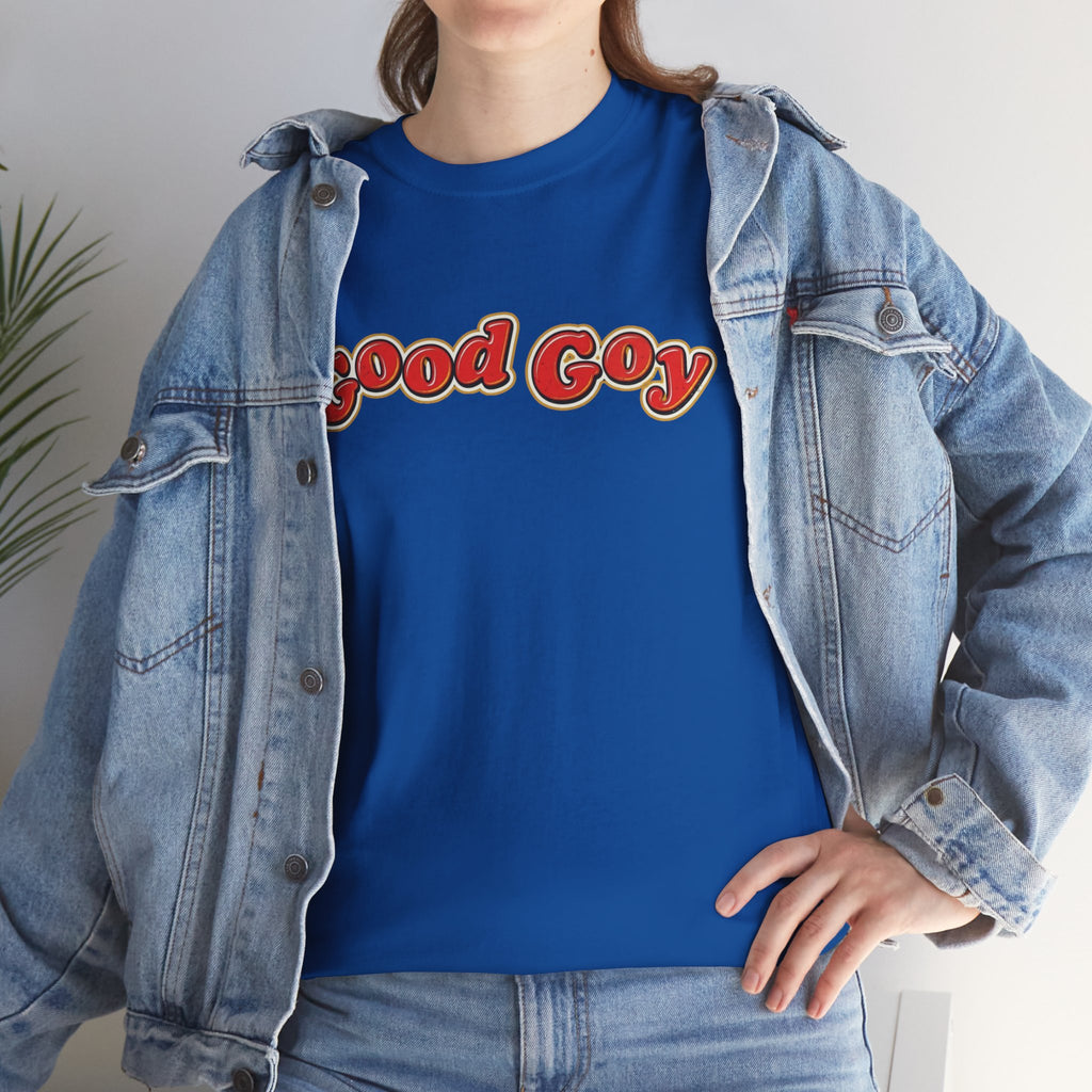 Good Goy Retro Bubble Letter T-Shirt | Nostalgic Parody Design