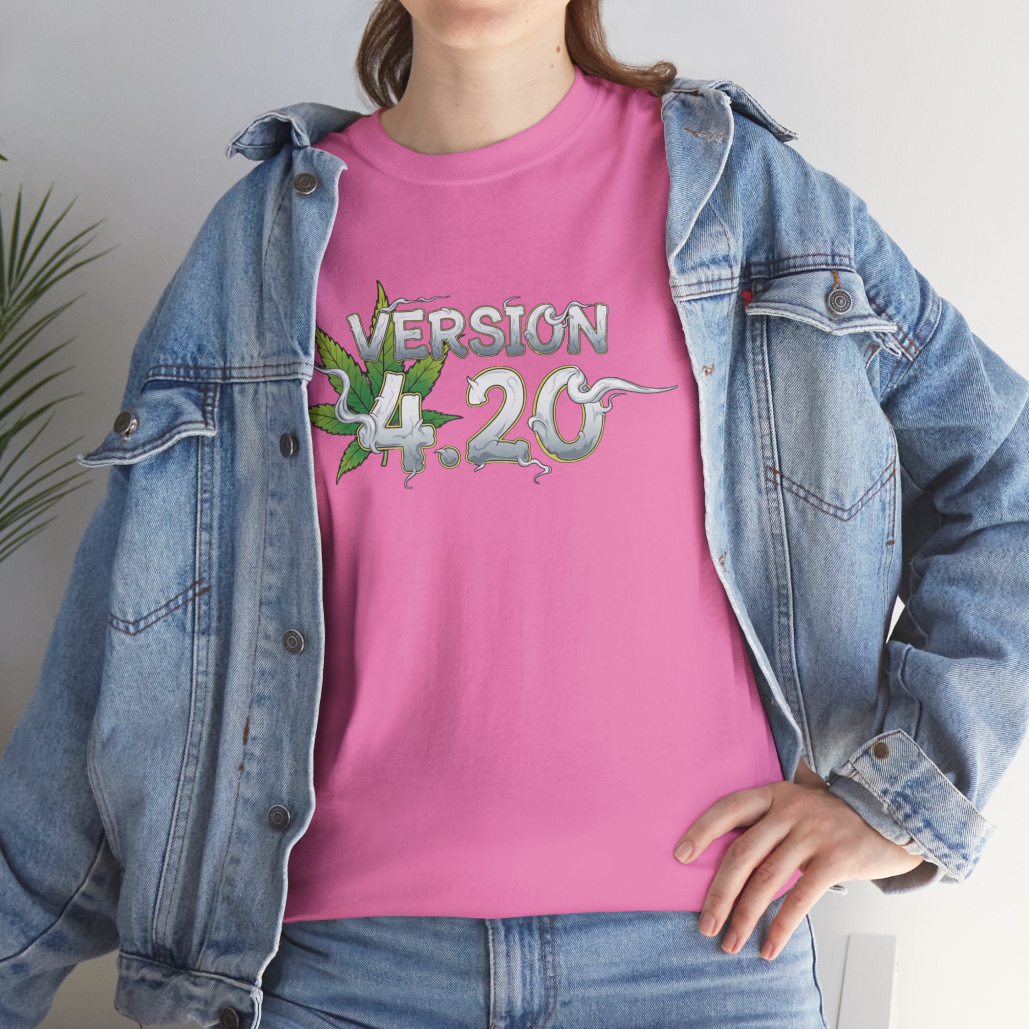 Version 4.20- Leaf Smoke Design T-Shirt | Stoner Humor Tee