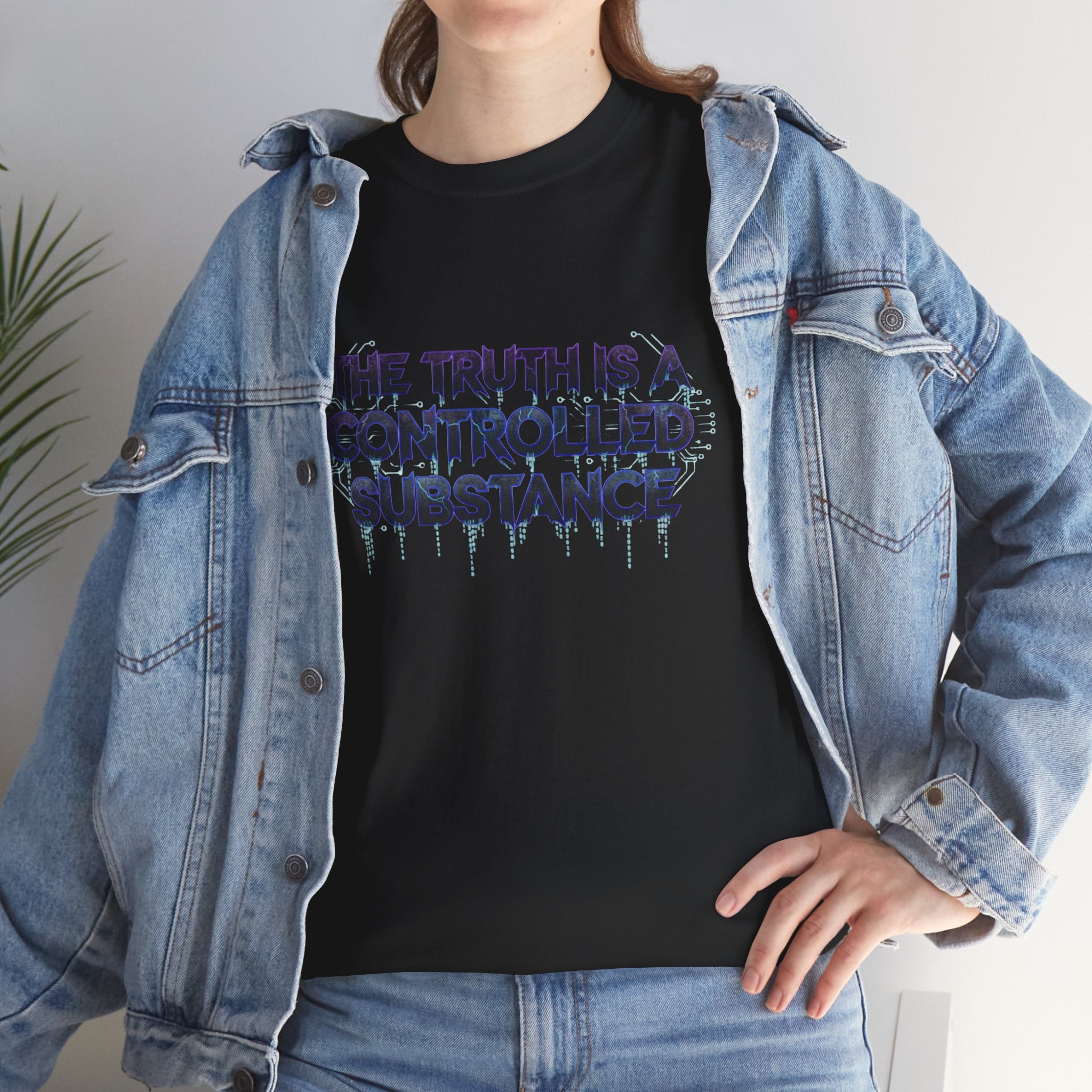 The Truth Is A Controlled Substance T Shirt Matrix Style Truth Seeker Conspiracy Tee