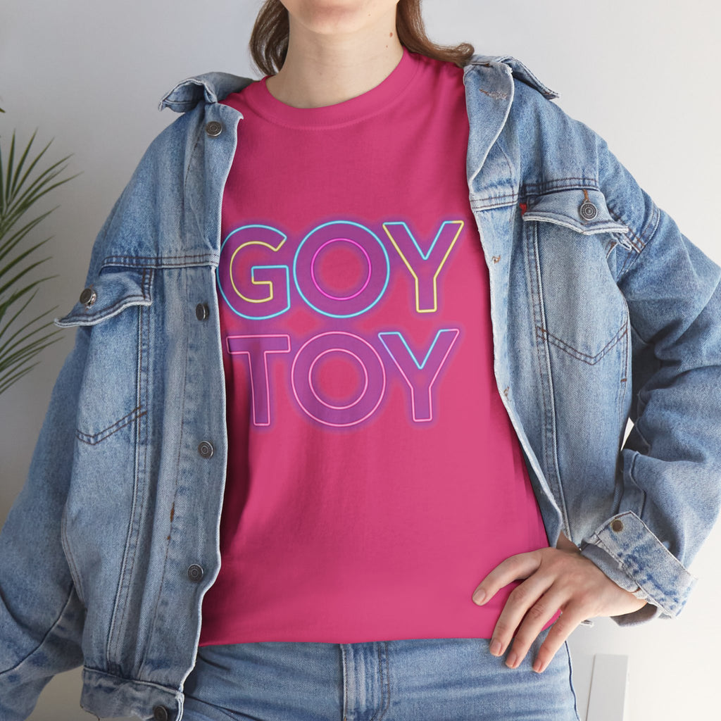 Goy Toy neon text Tee | retro neon typography shirt