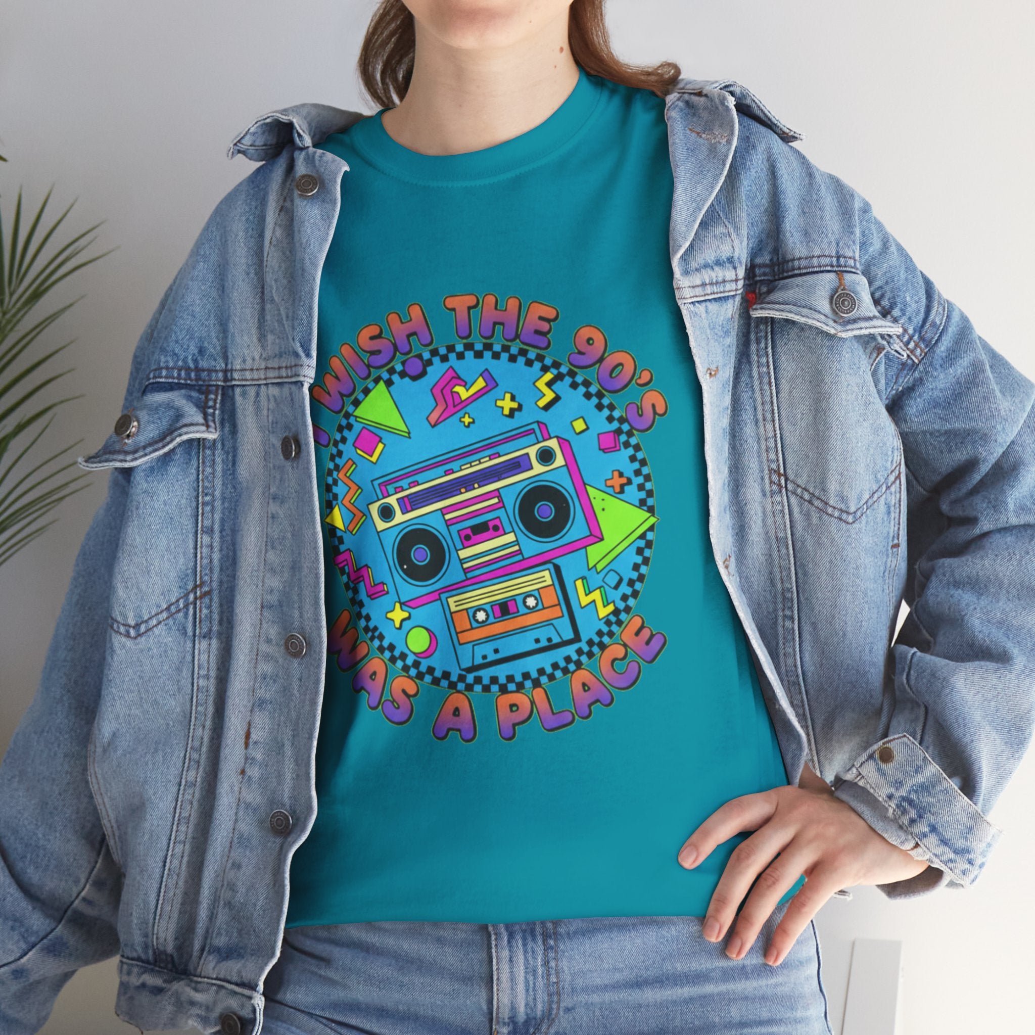 I Wish The 90s Was a Place Retro Boombox T-Shirt
