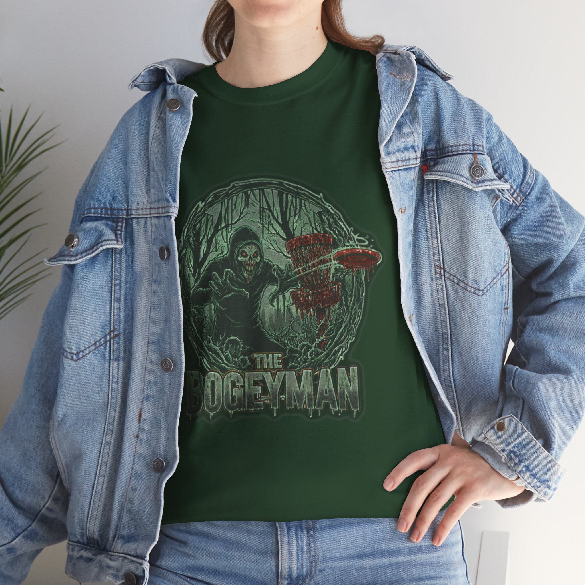 Mystical Bogeyman Disc Golf Tee | Unique Graphic T-Shirt, Halloween Costume, Horror Fans Gift, Unisex Fashion, Spooky Vibe, Casual Wear