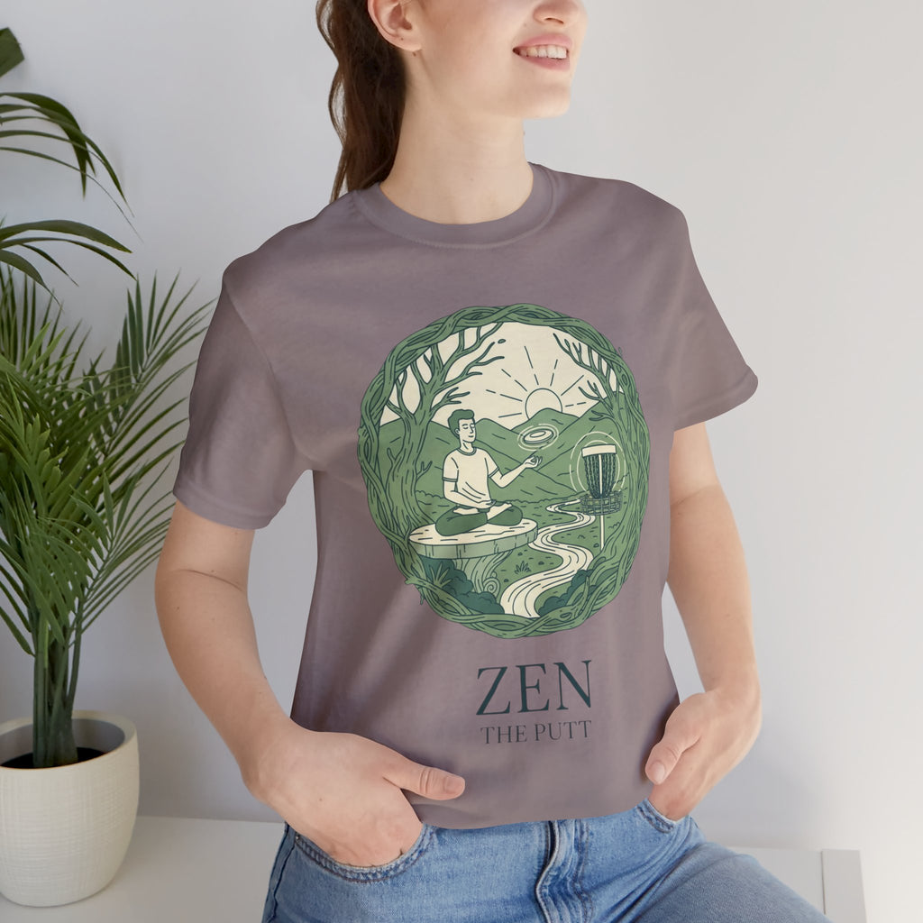 Zen Disc Golf Unisex Tee, Relaxed Fit T-Shirt for Nature Lovers, Gift for Mindfulness Practitioners, Bohemian Vibes, Stoner vibes