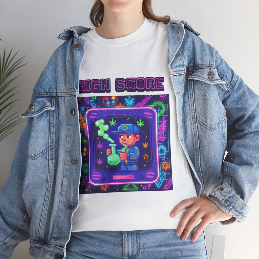 Retro Gamer Unisex Tee, High Score Tee, Video Game Shirt, Gamer Gift, Nostalgic Apparel, Fun Casual Wear