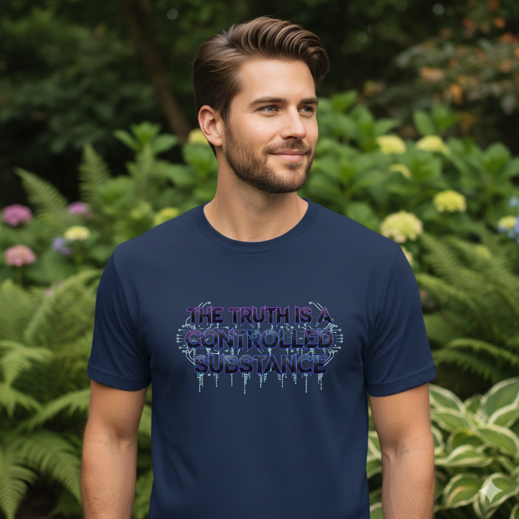 The Truth Is A Controlled Substance T Shirt Matrix Style Truth Seeker Conspiracy Tee