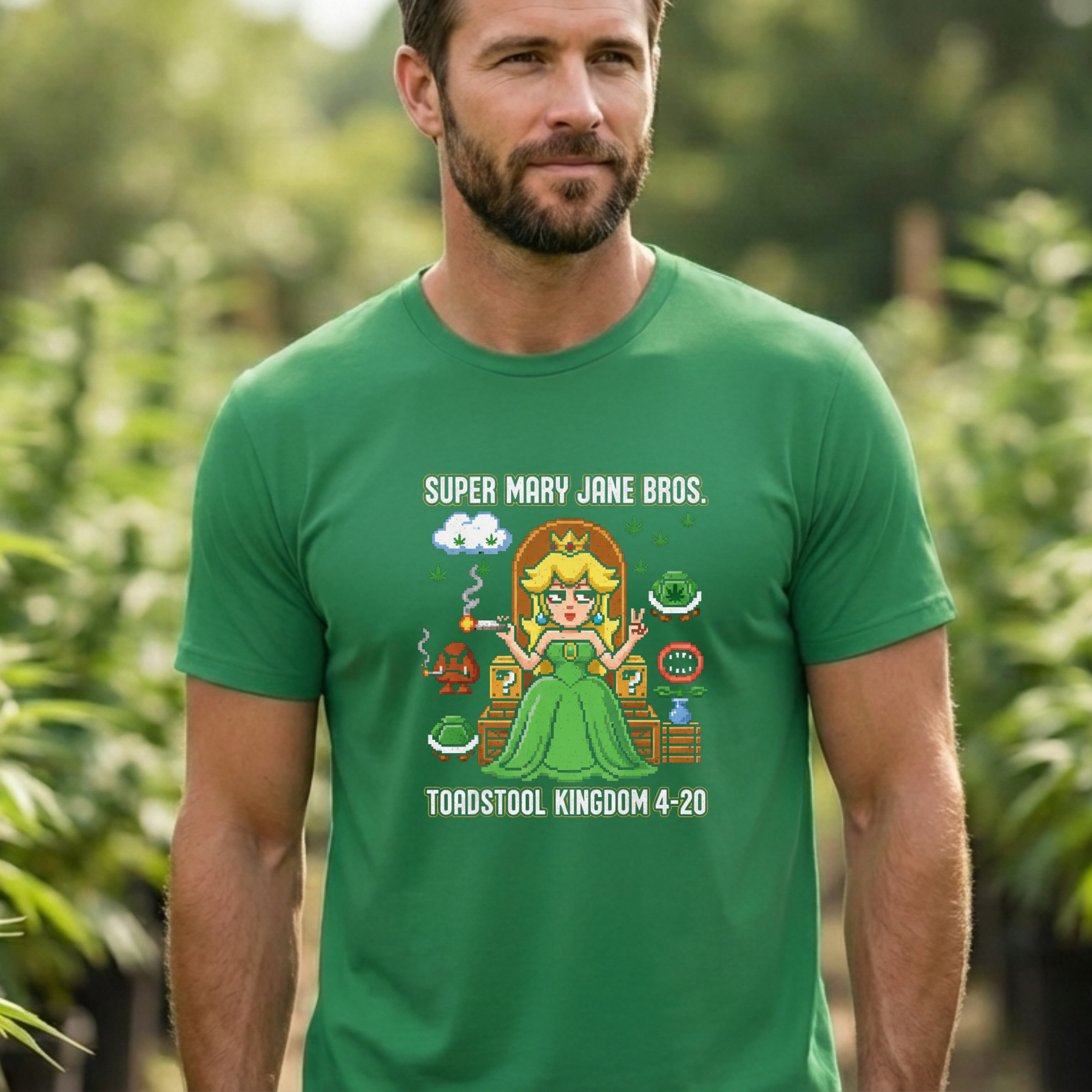 Super Mary Jane Bros Princess Mushroom Tee | Toadstool Kingdom 4-20 Nostalgic Gamer Shirt