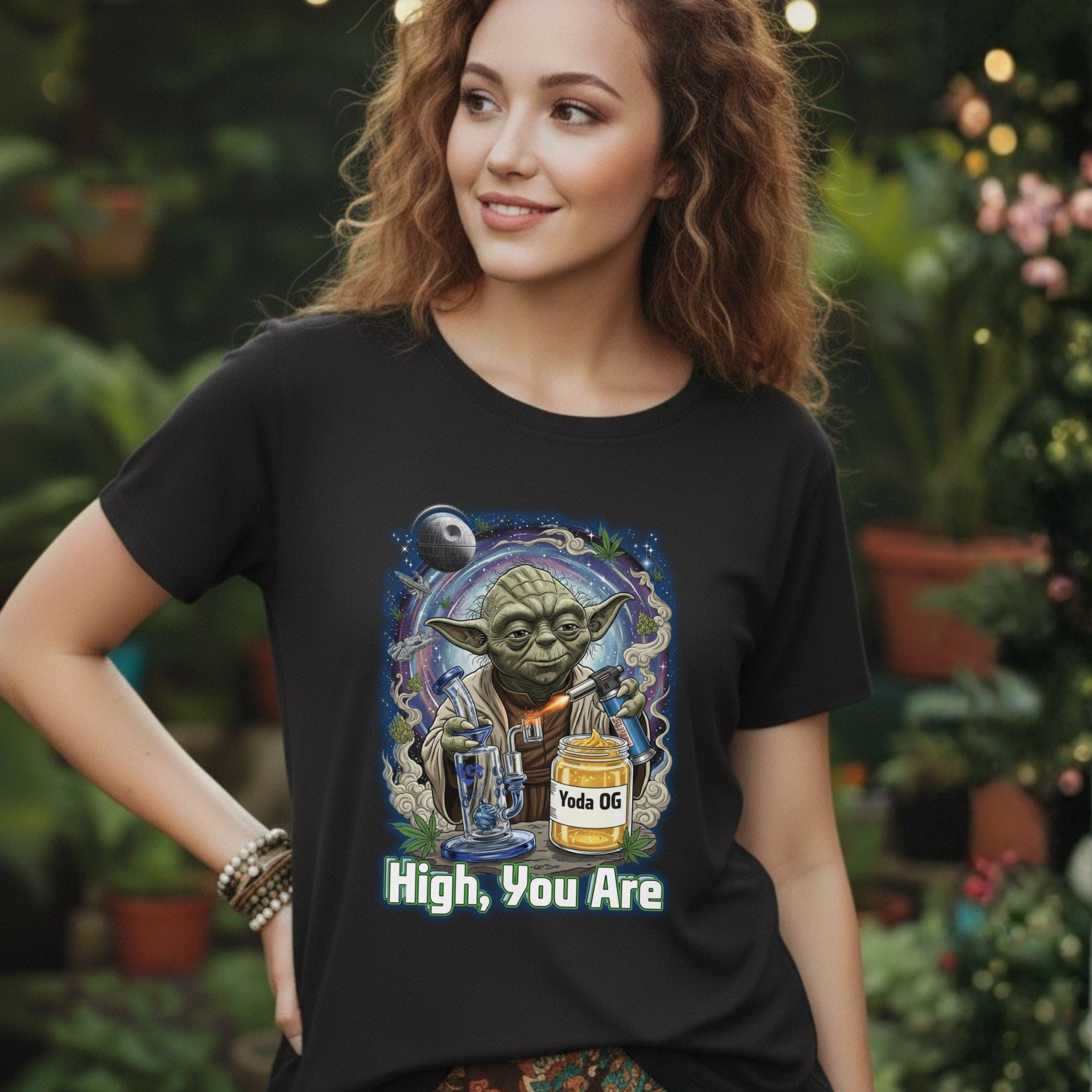 High You Are Space Wizard Tee | 420 Stoner Parody, Retro Nostalgic Graphic