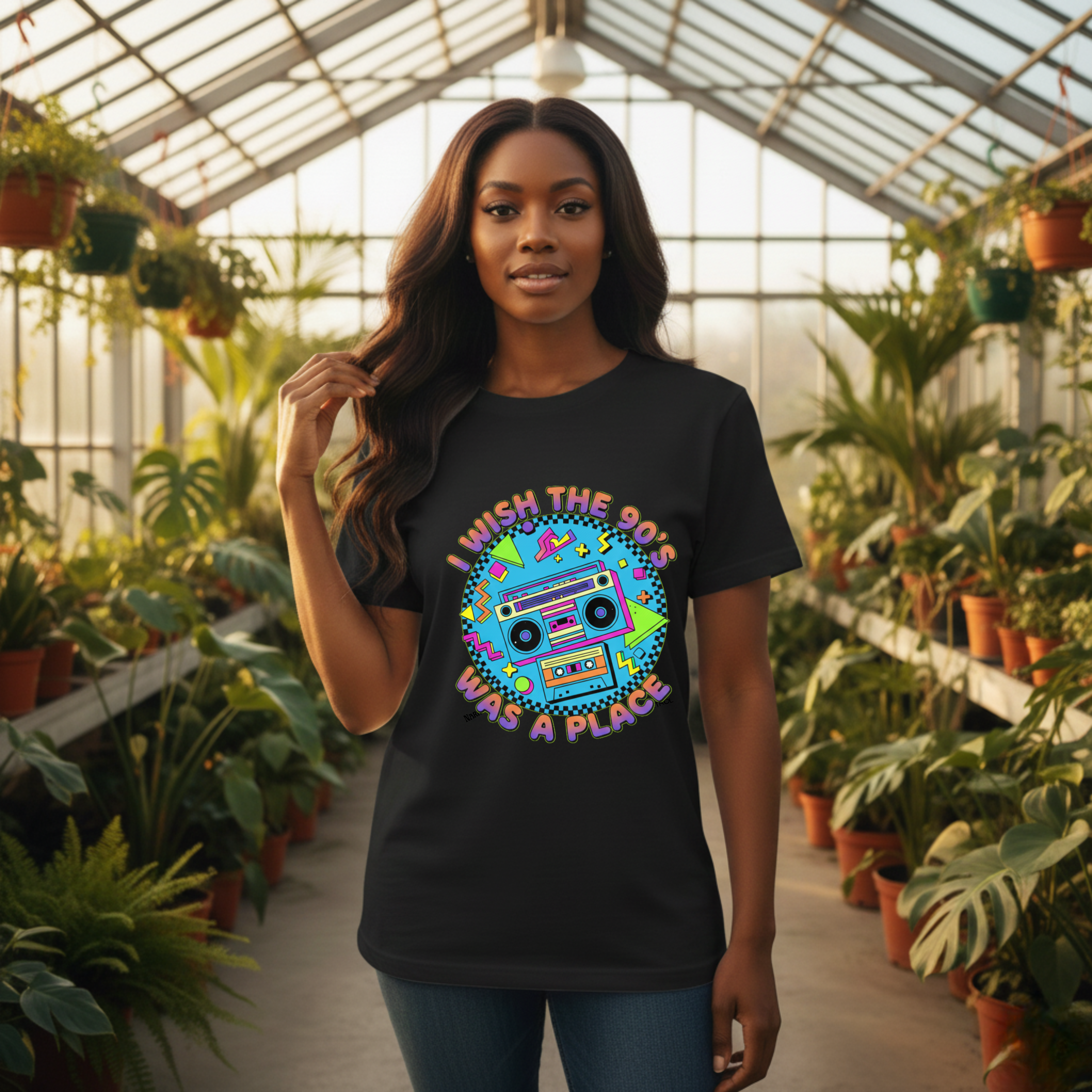 I Wish The 90s Was a Place Retro Boombox T-Shirt