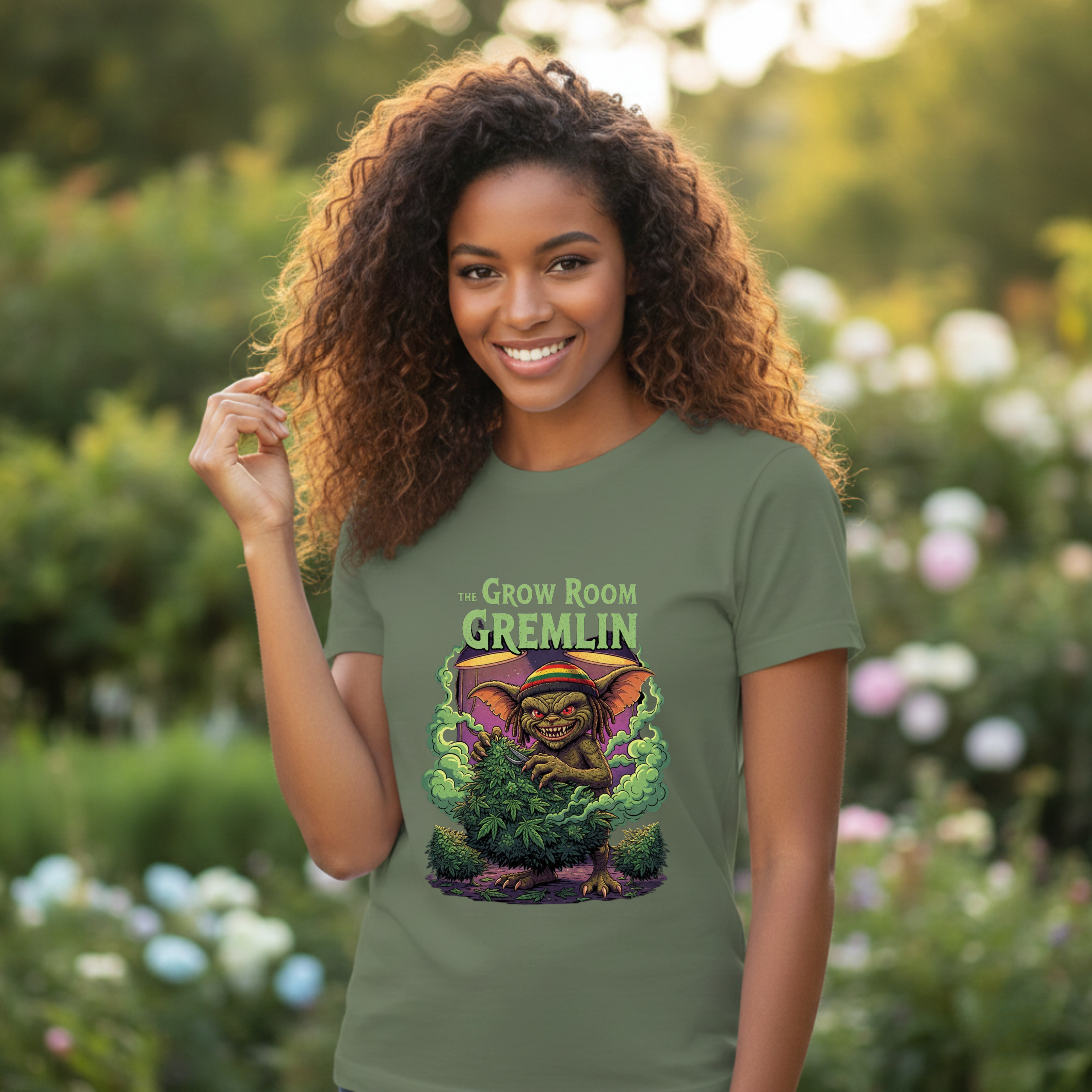 Plant Monster Illustration Grow Room T-Shirt | Stoner Cartoon Nostalgic Tee
