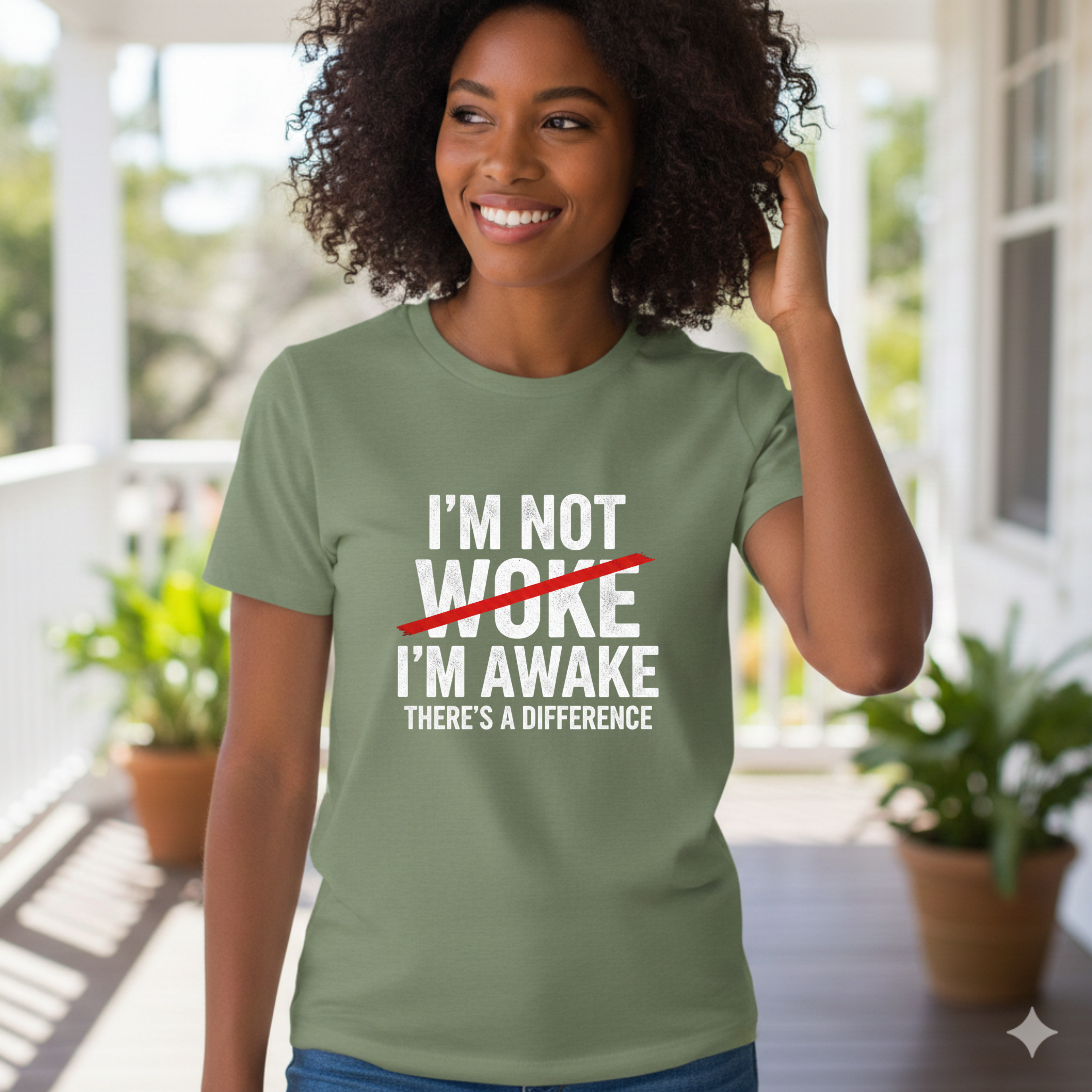 I'm not Woke, I'm Awake T Shirt, Question the narrative graphic Tee, Free Thinker Statement Shirt