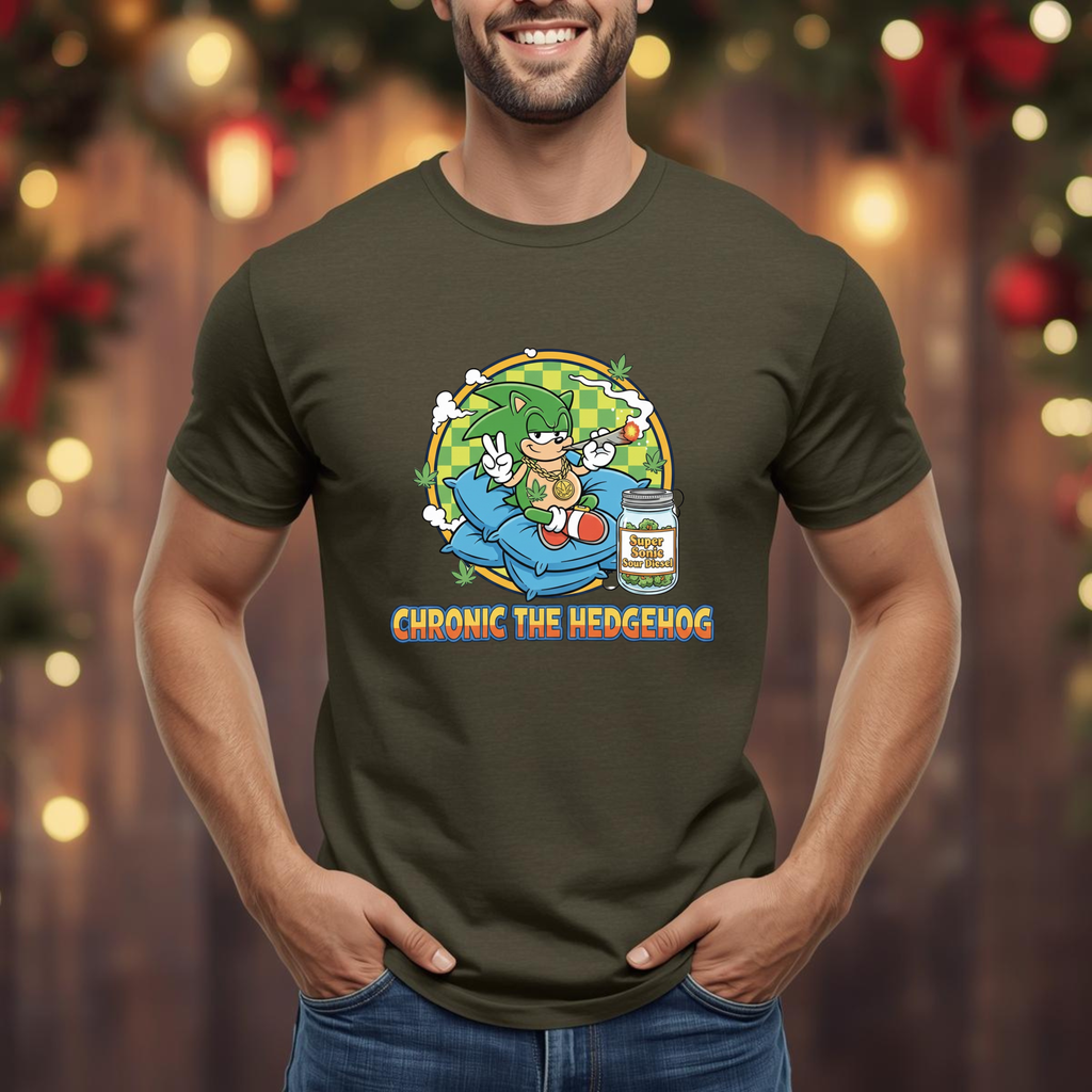 Chronic the Hedgehog Retro Game Parody T-Shirt