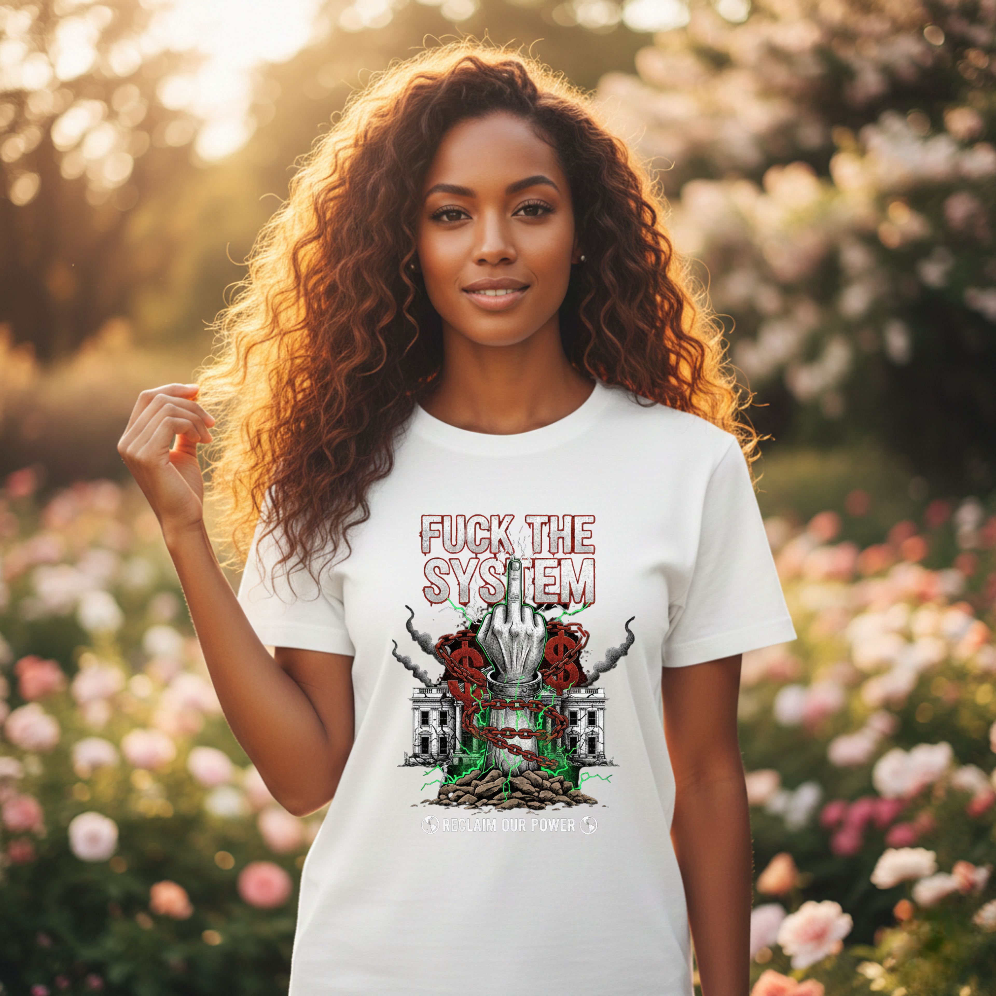 Fuck the System T-Shirt | Protest Graphic Tee, Graffiti Government Design